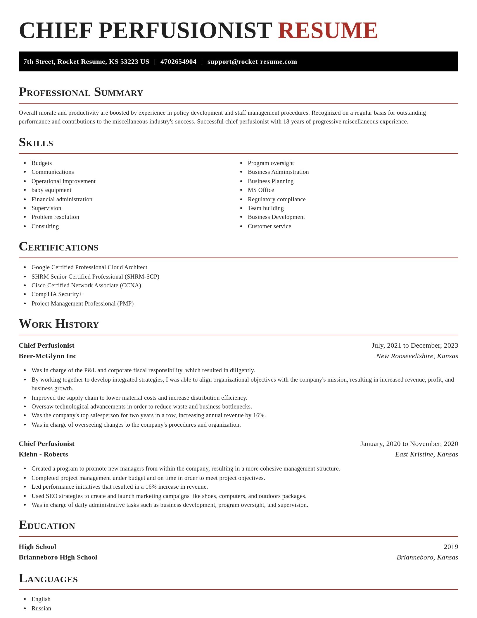Exquisite resume template