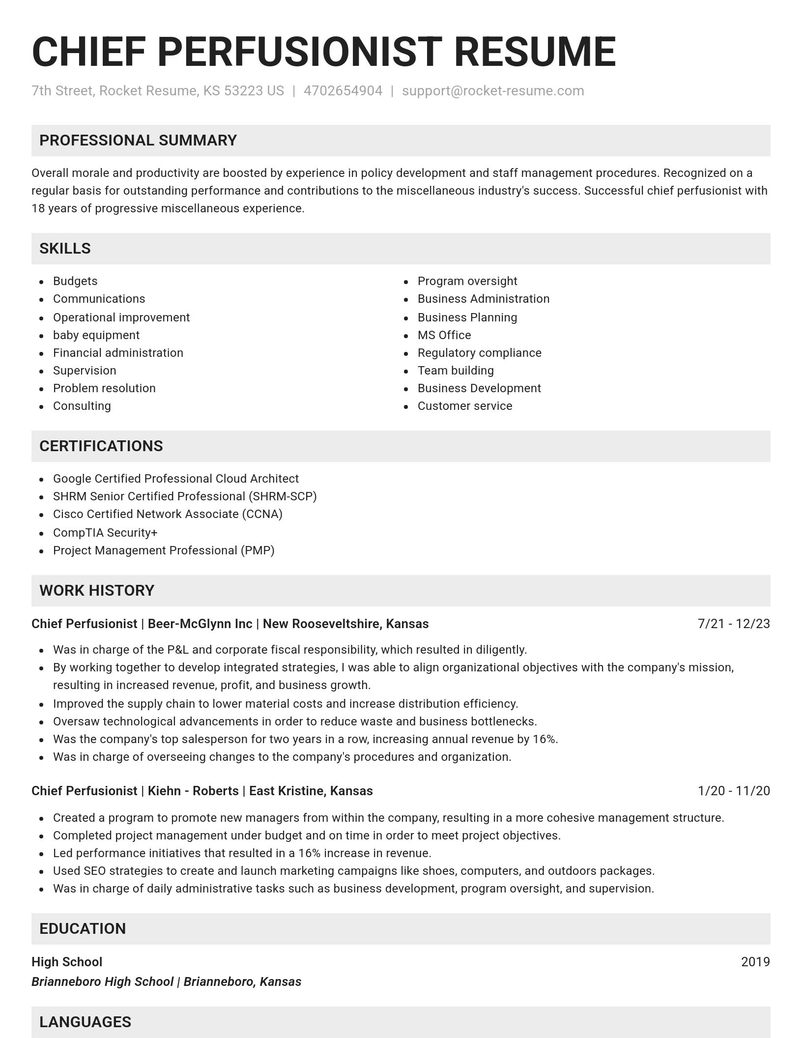 Genius resume template
