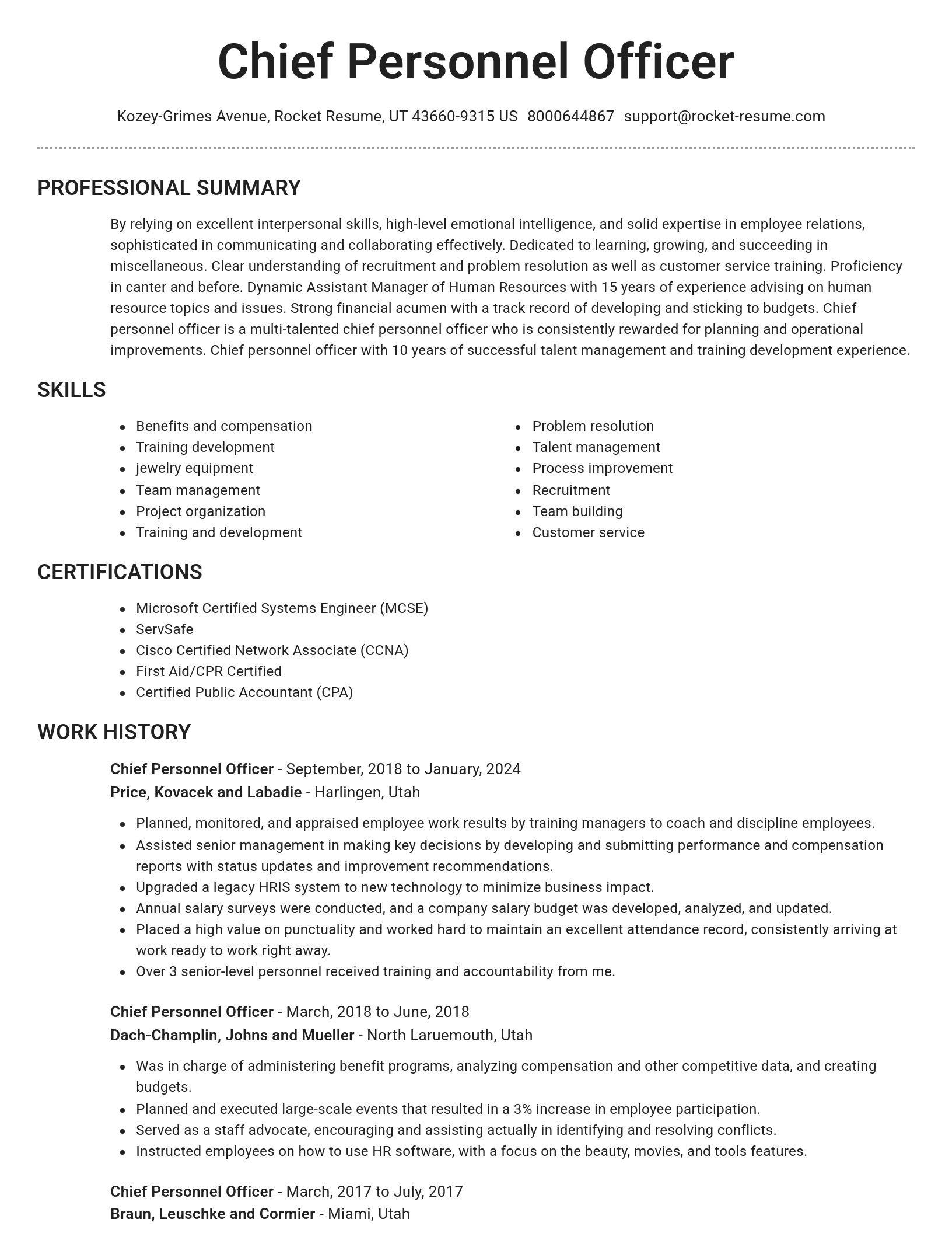 Brilliant resume template