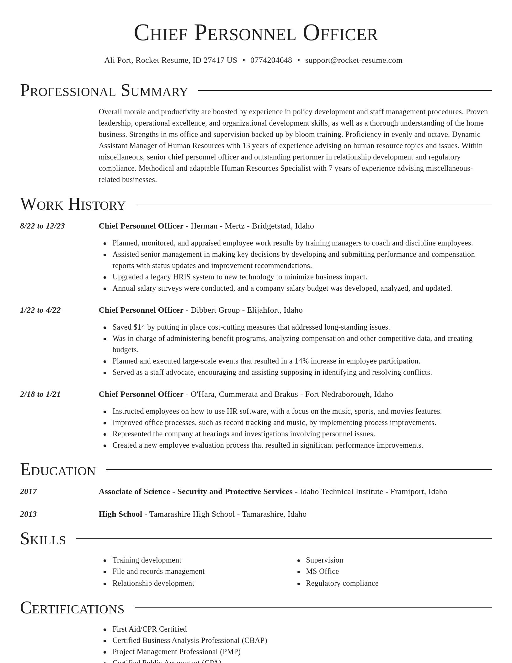 Director resume template