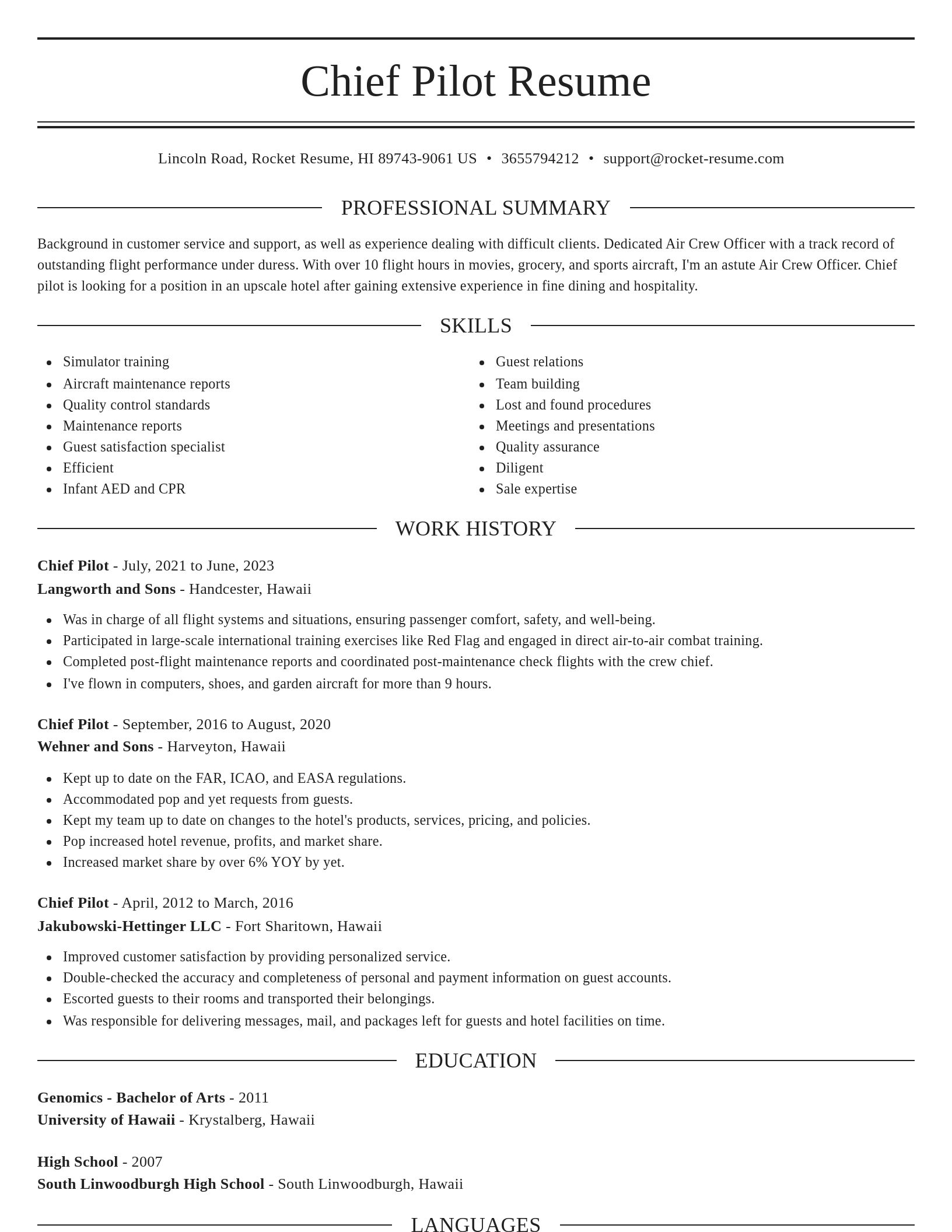Elegant resume template