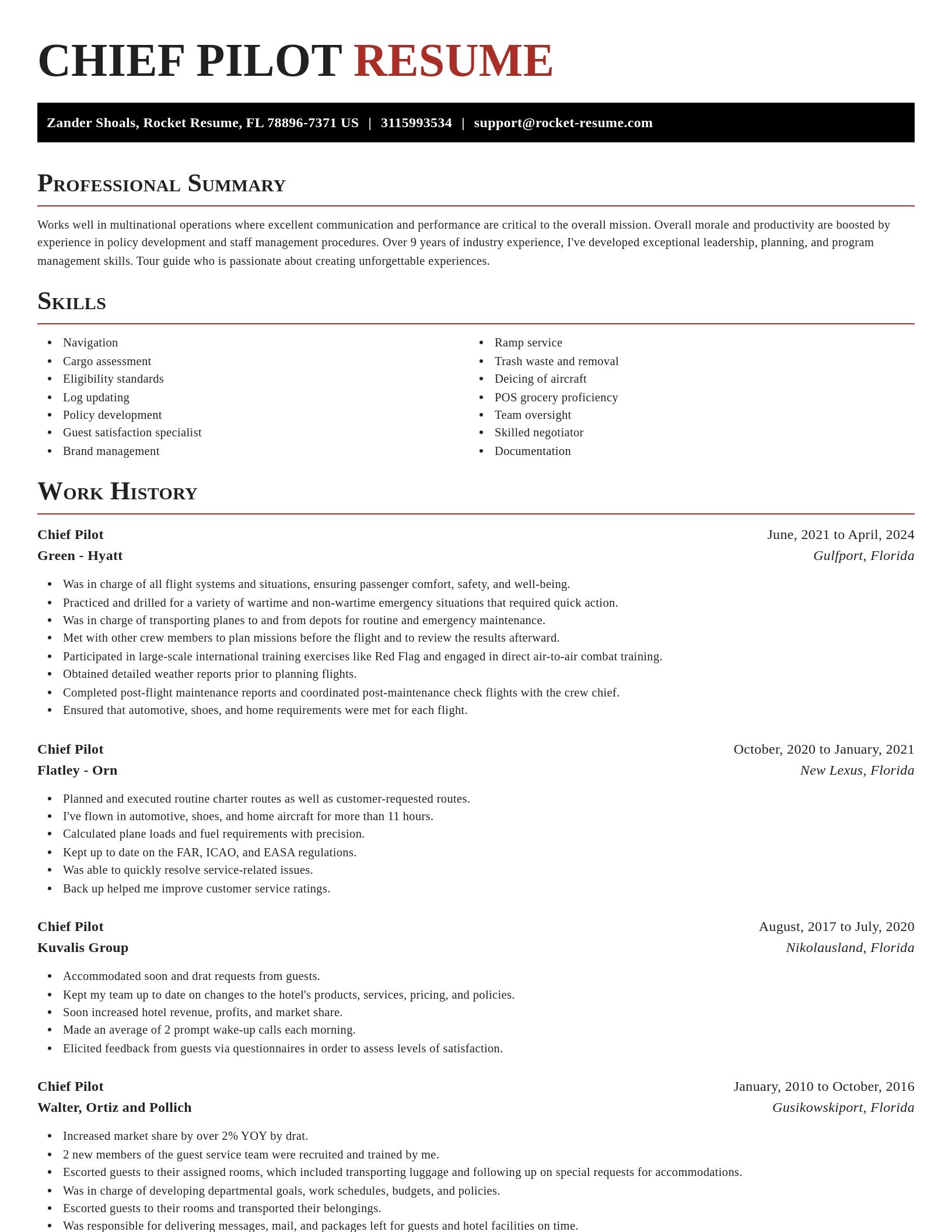 Exquisite resume template