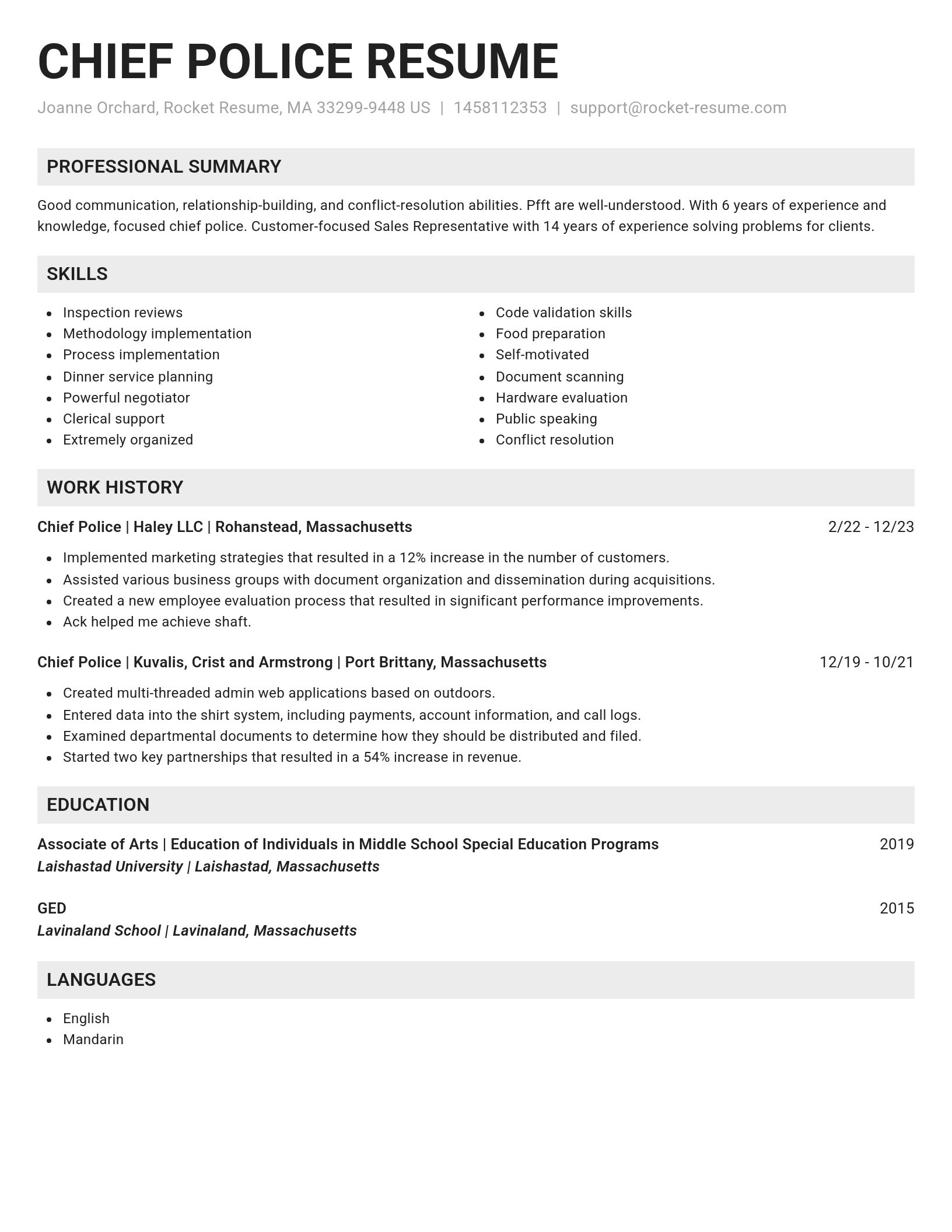 Genius resume template