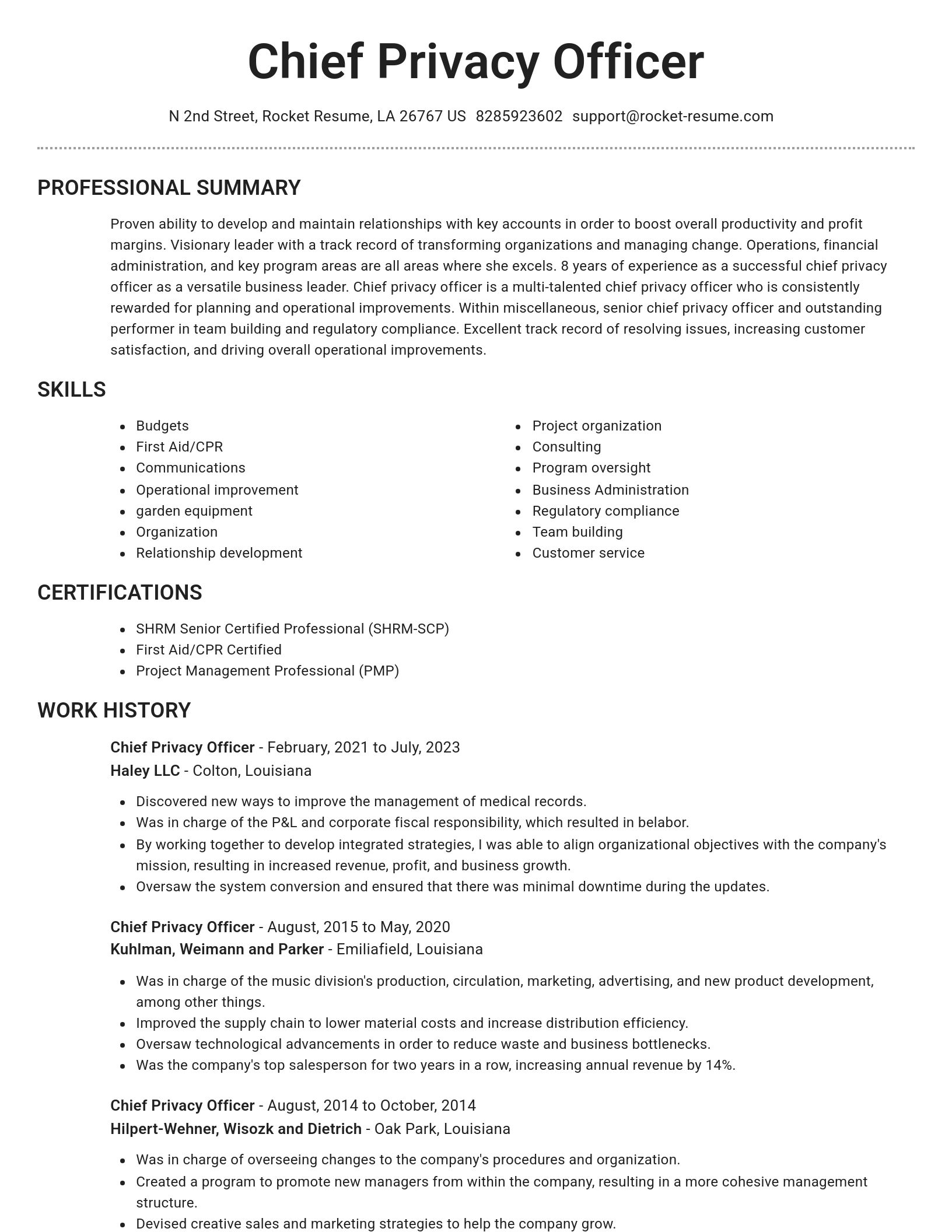 Brilliant resume template