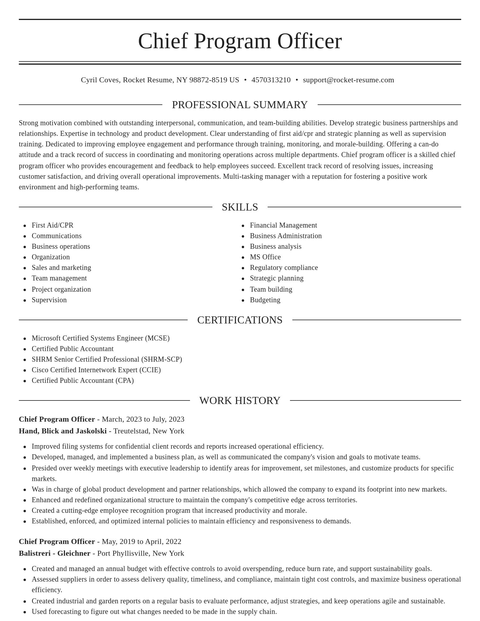 Elegant resume template