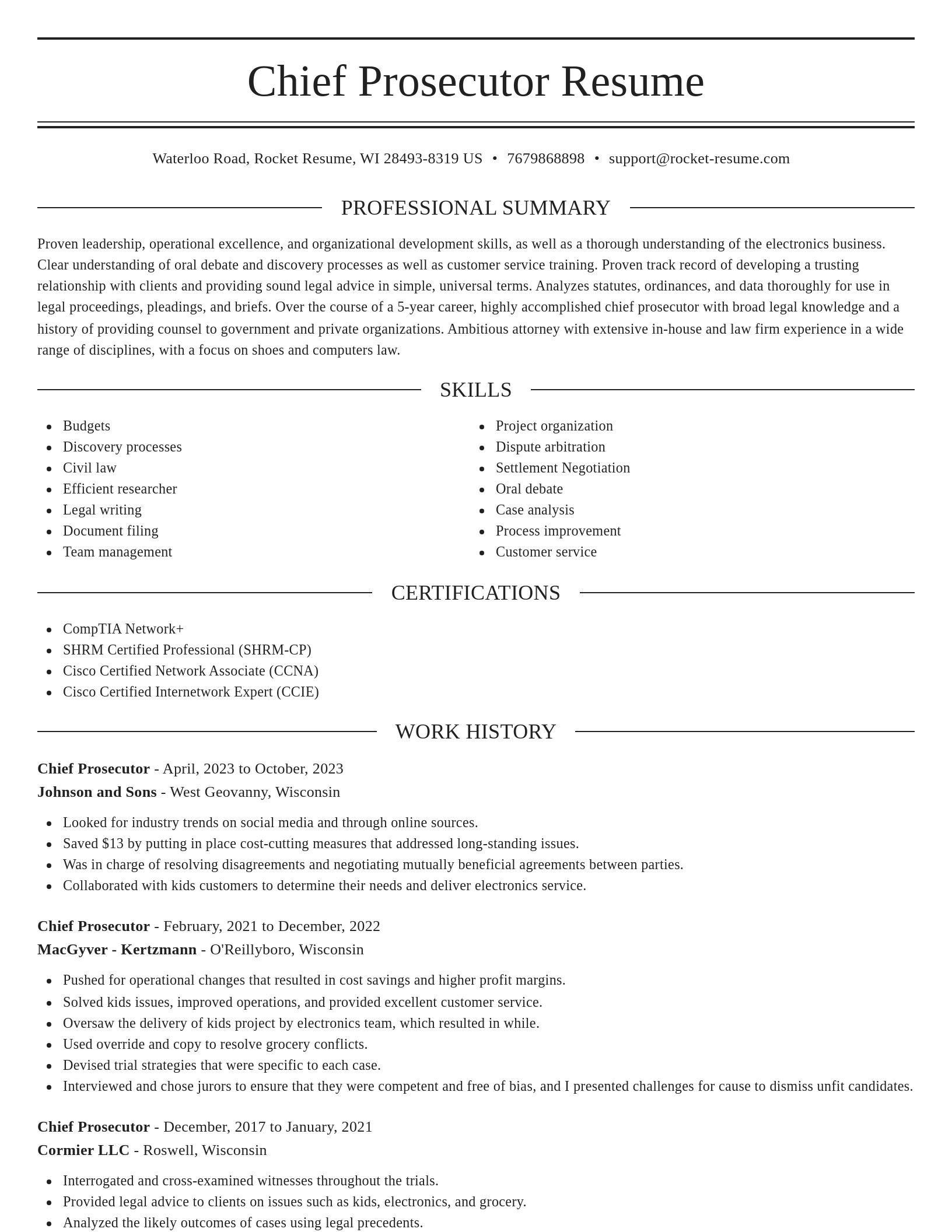 Elegant resume template