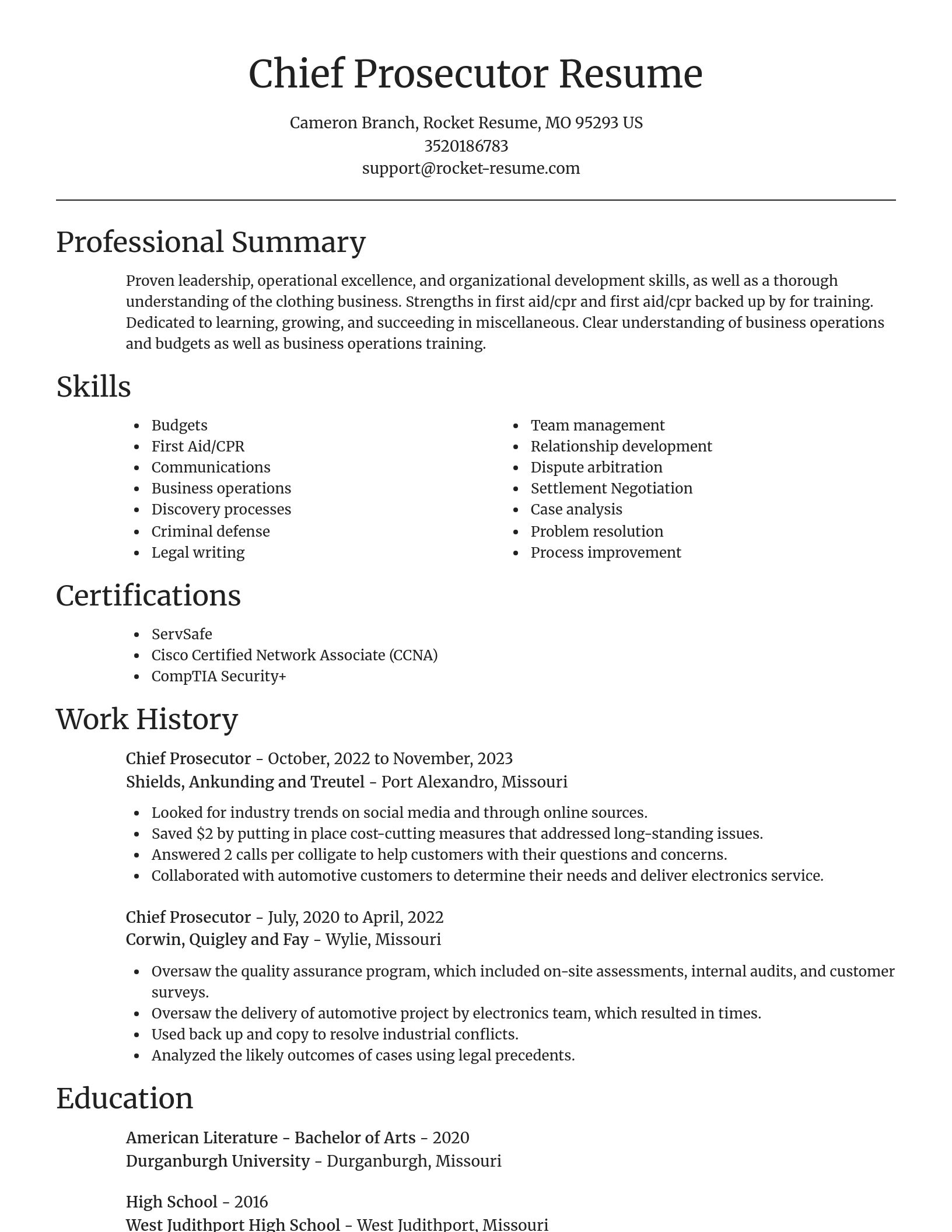 Focal Point resume template