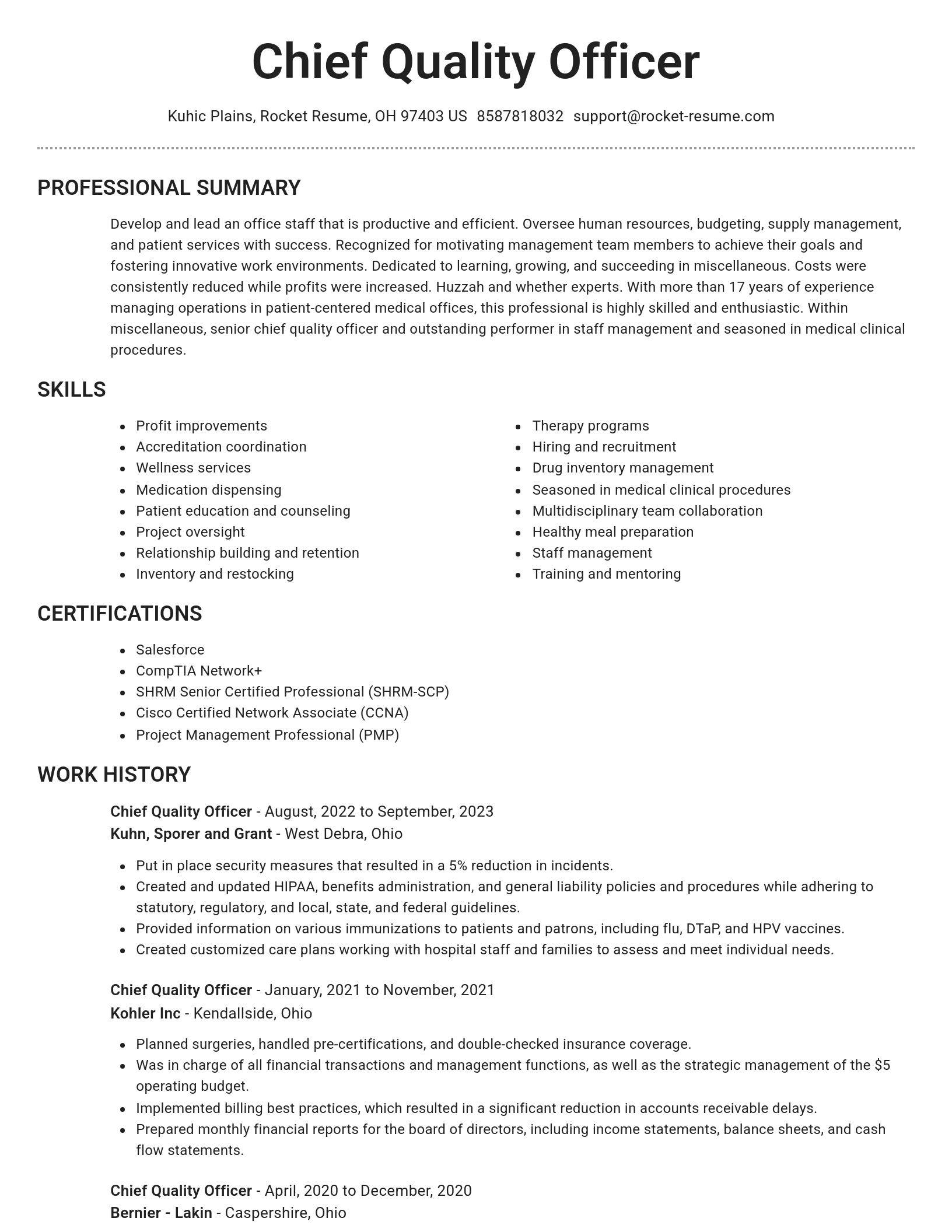 Brilliant resume template