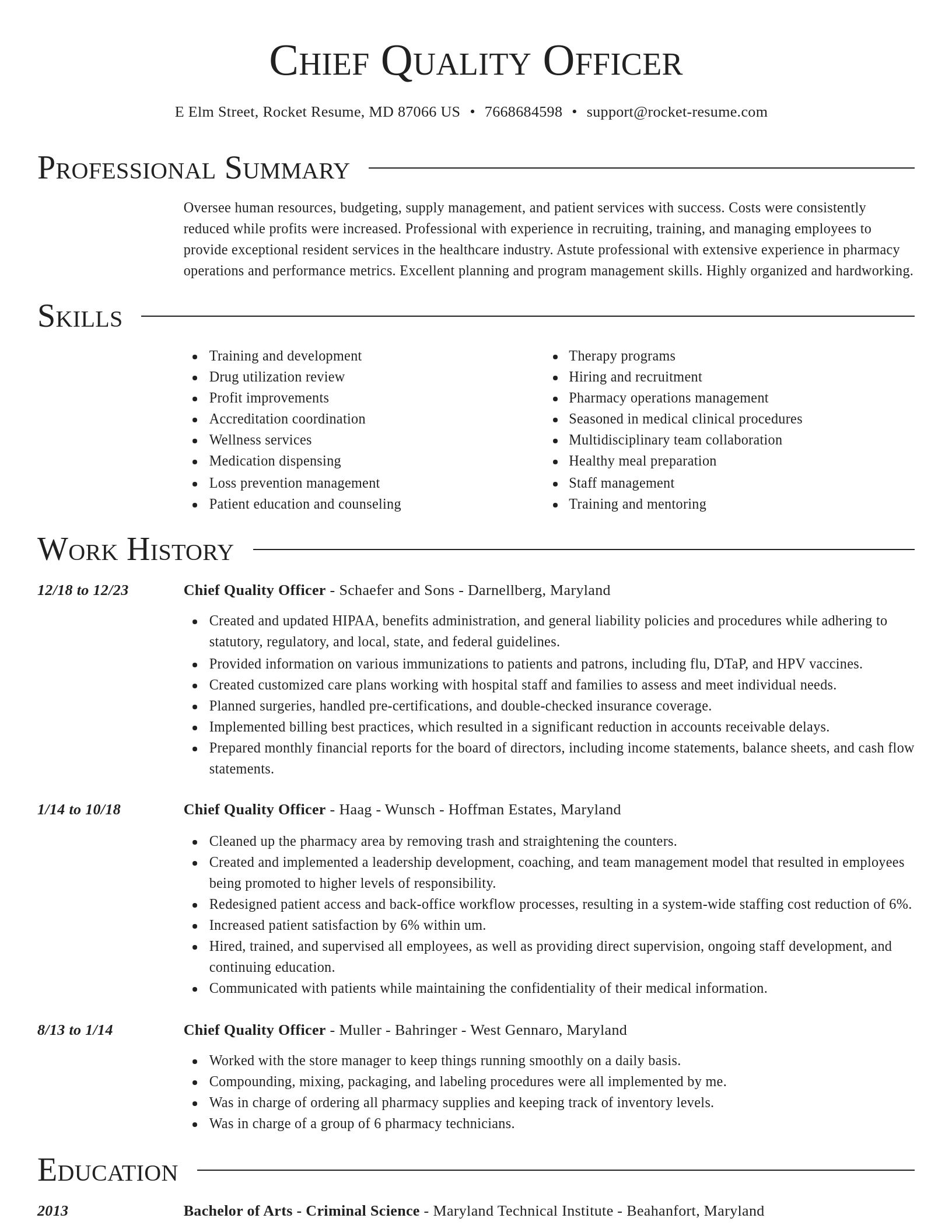 Director resume template
