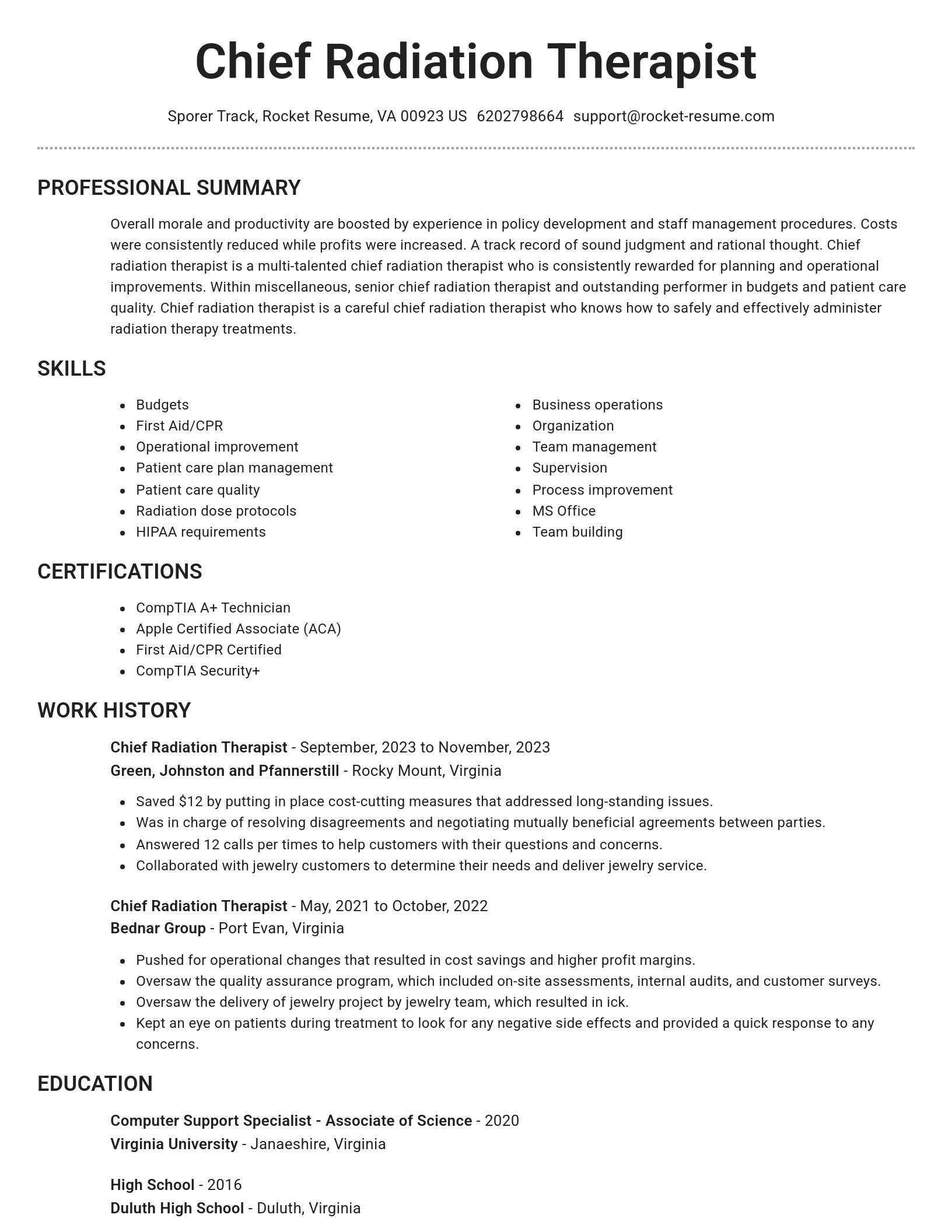 Brilliant resume template