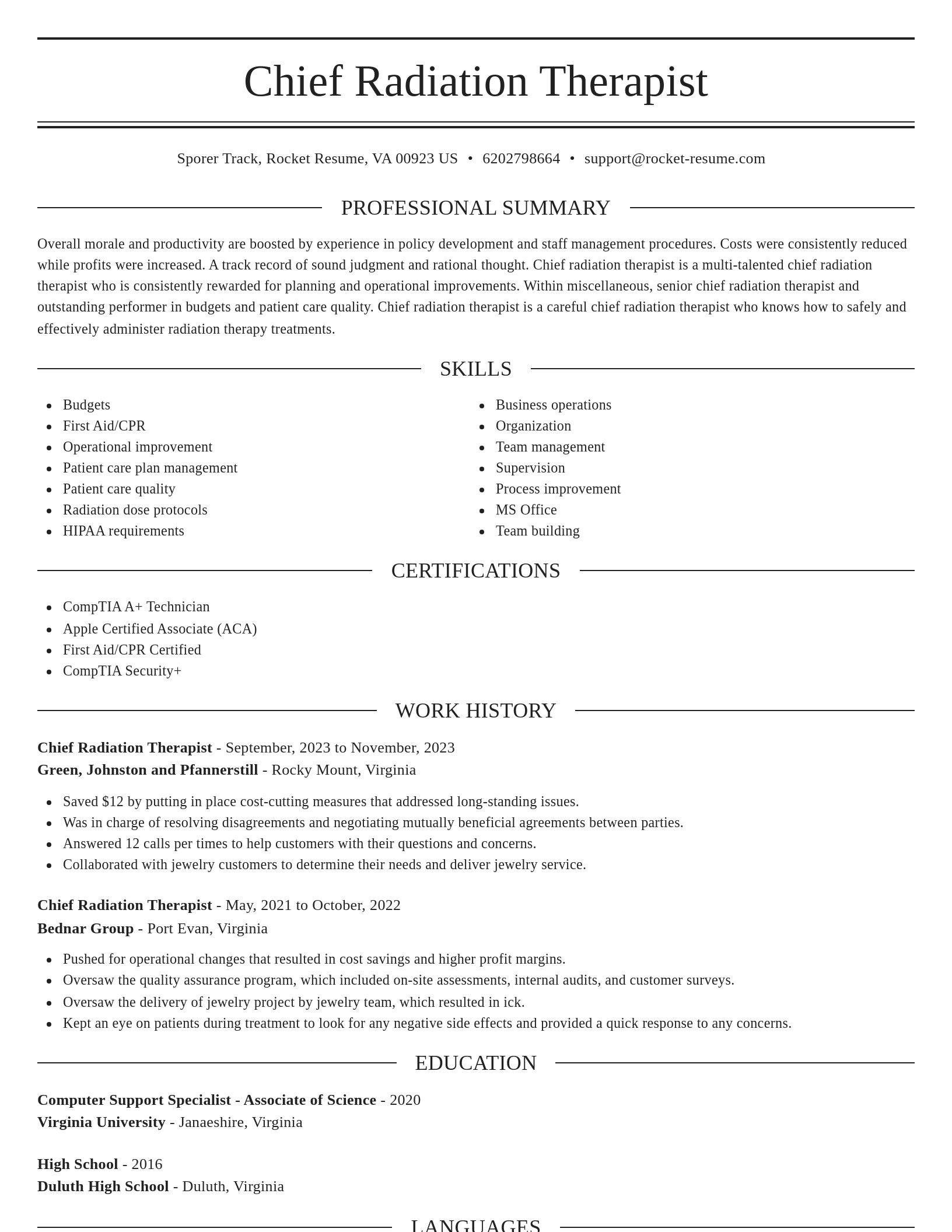 Elegant resume template