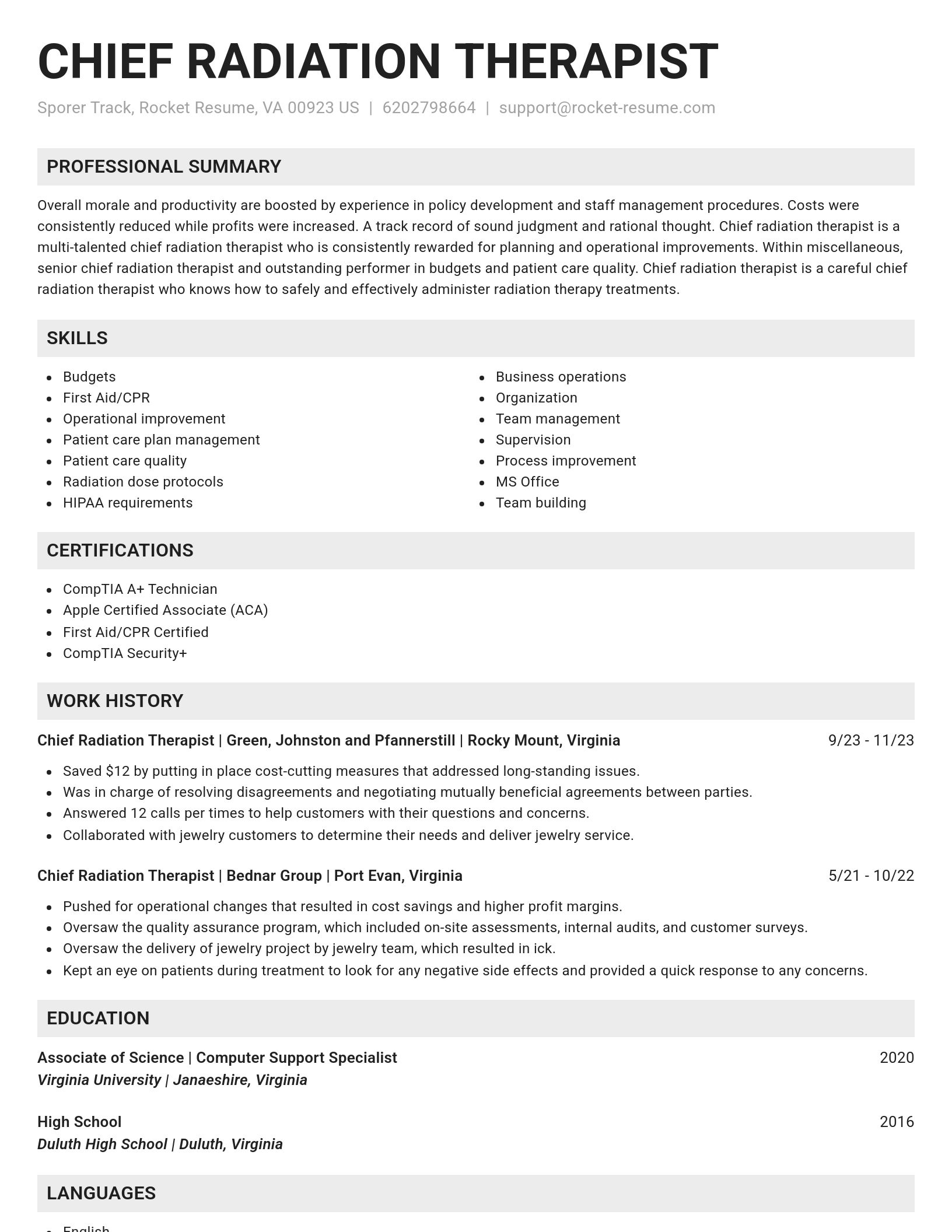 Genius resume template