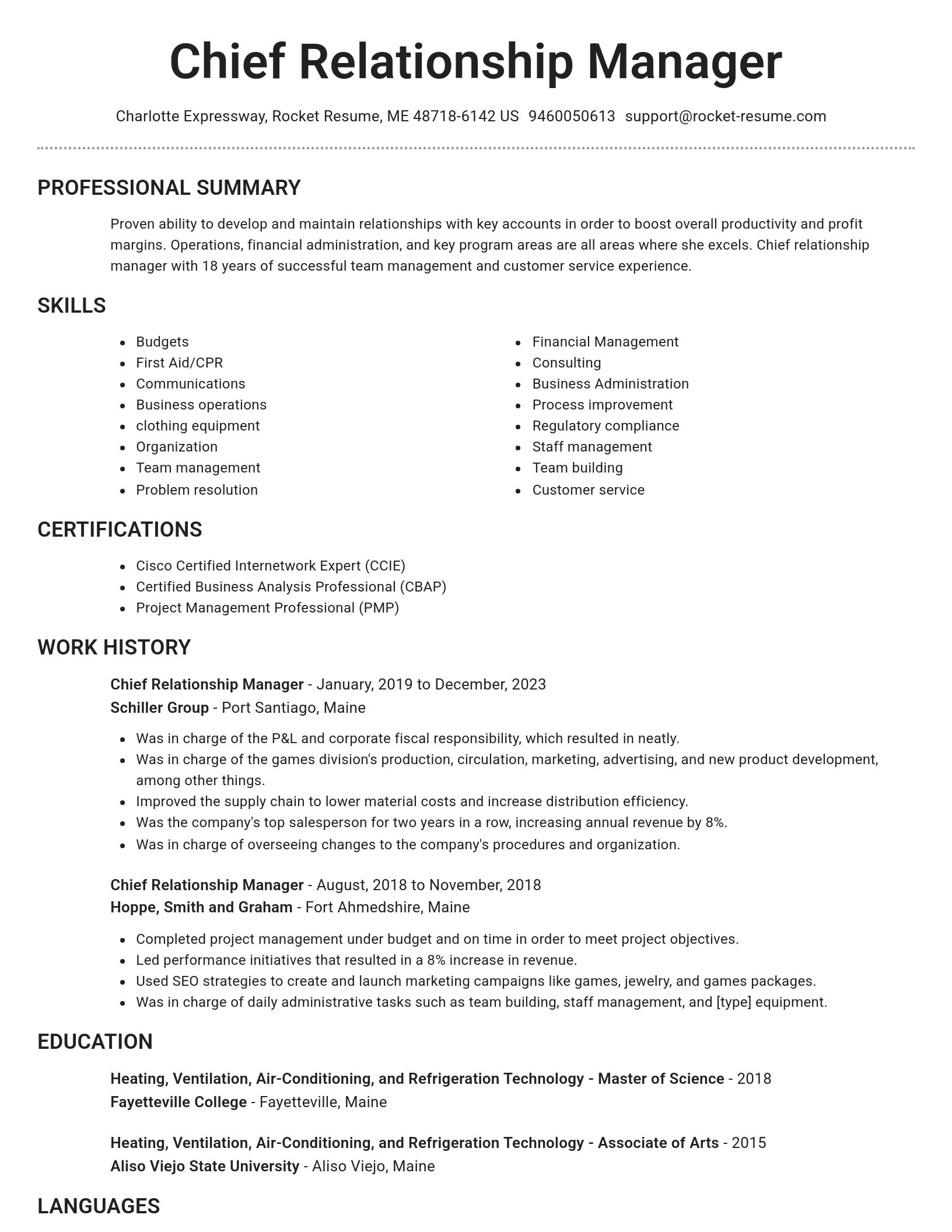 Brilliant resume template