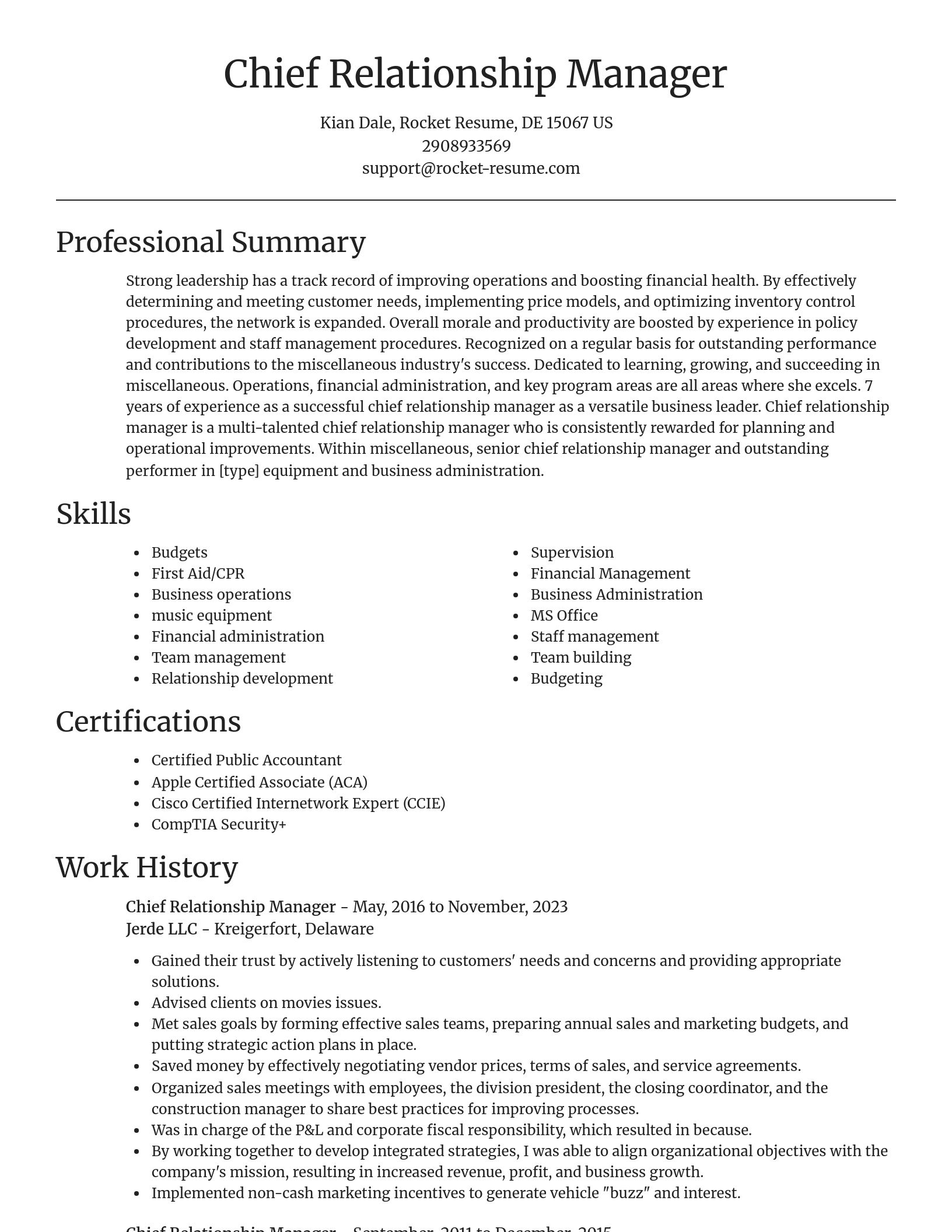 Focal Point resume template