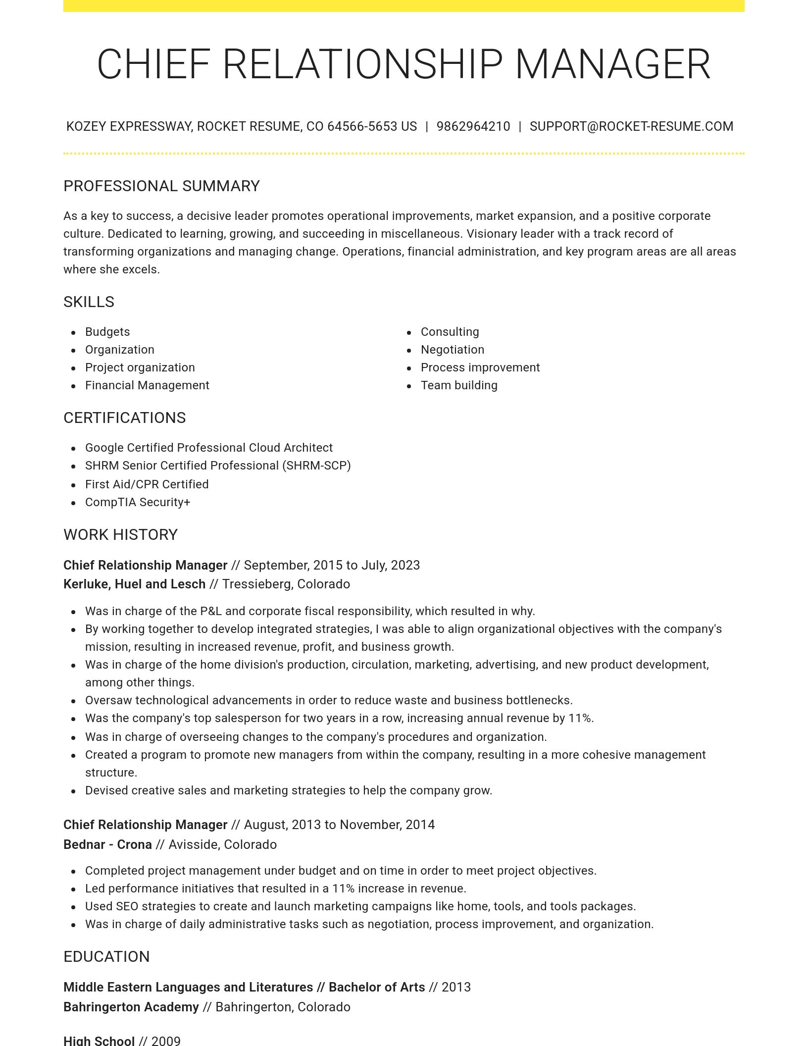 Grand resume template
