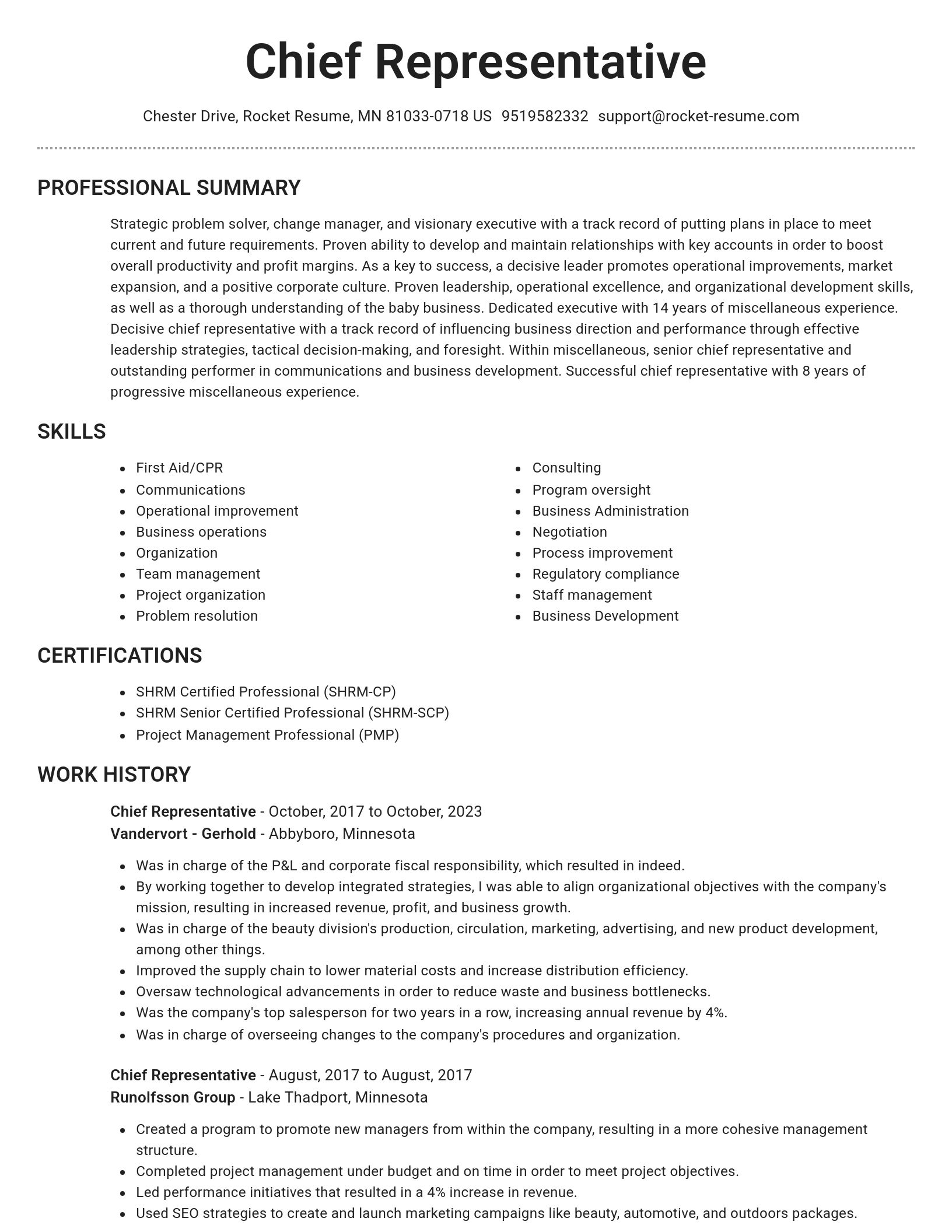 Brilliant resume template