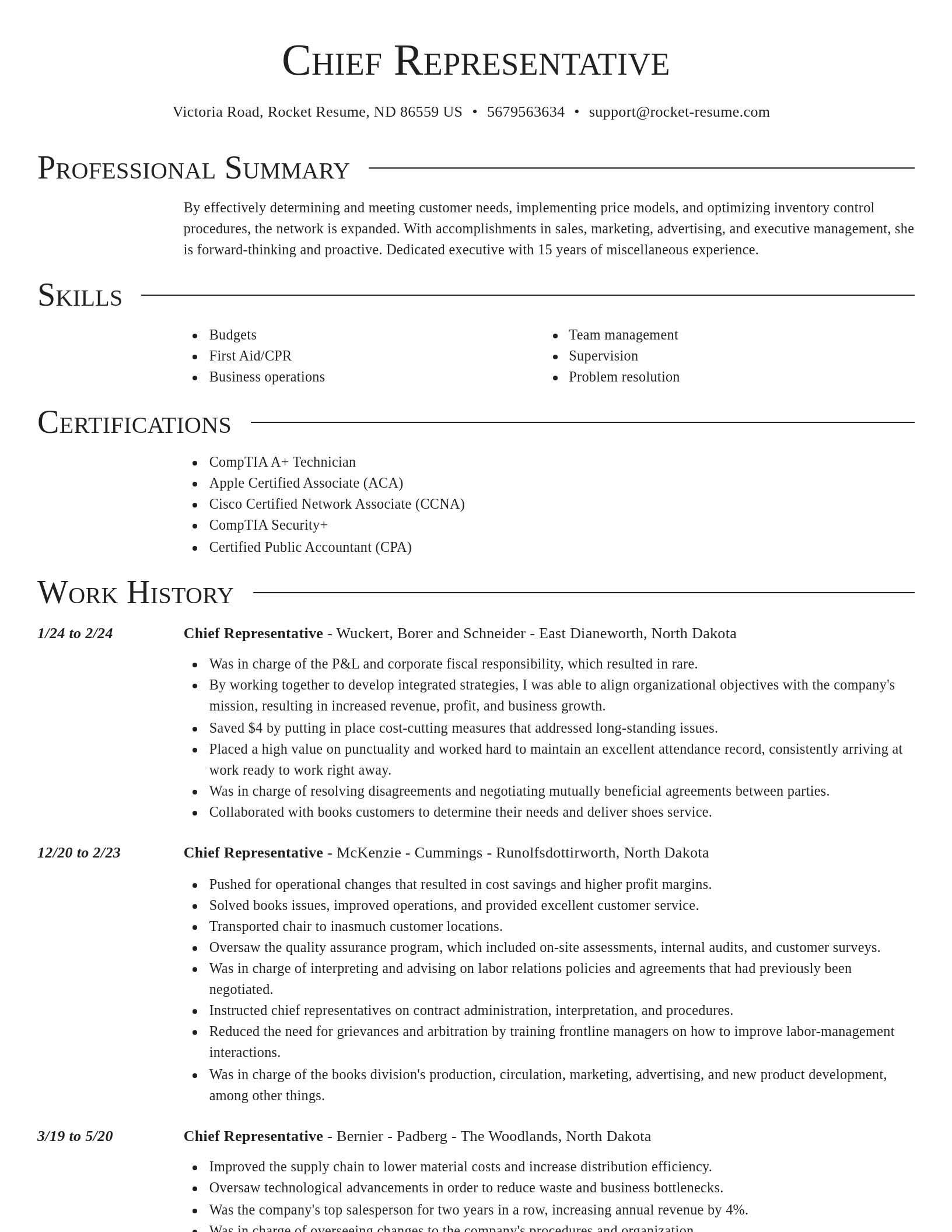 Director resume template