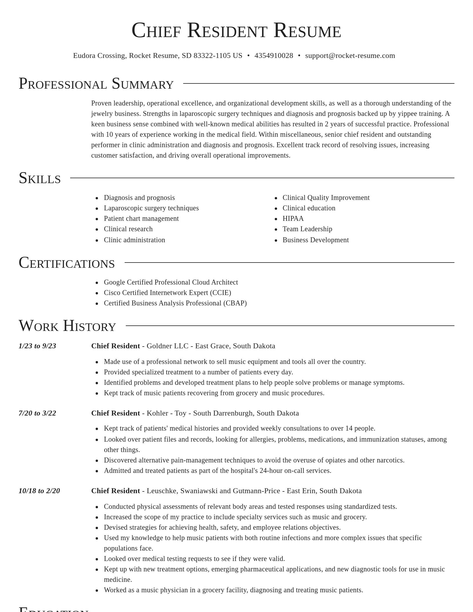 Director resume template
