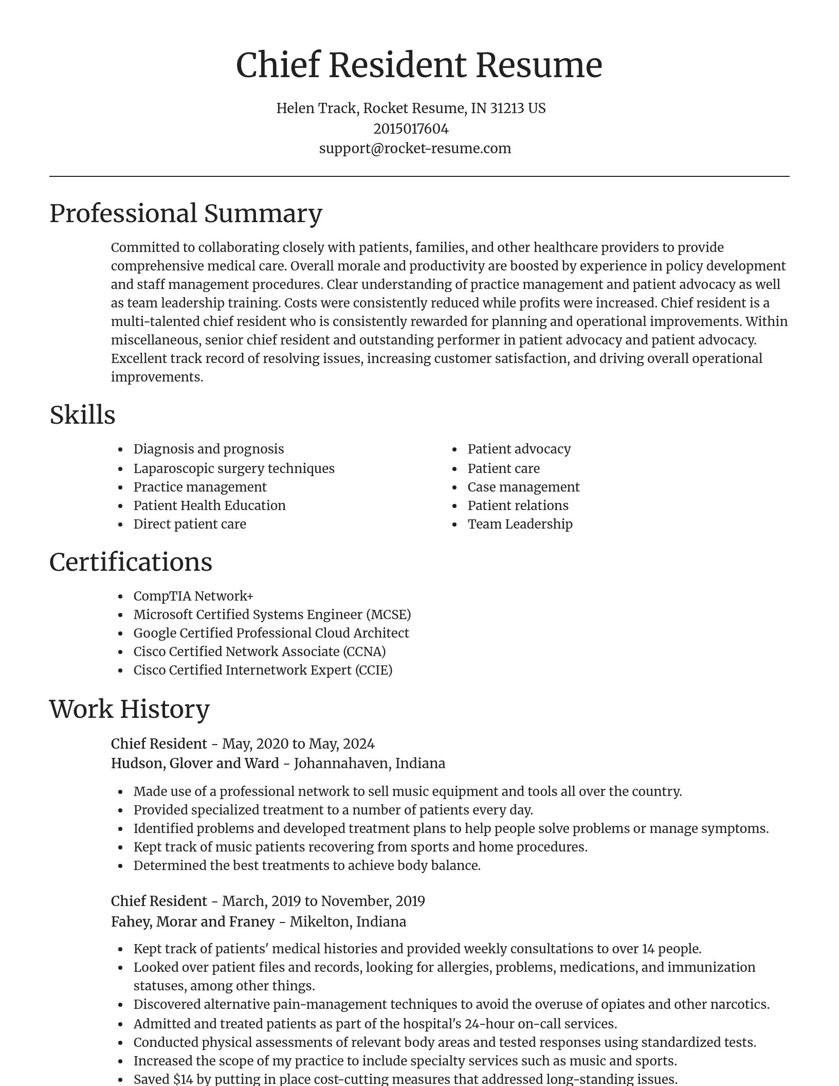 Focal Point resume template