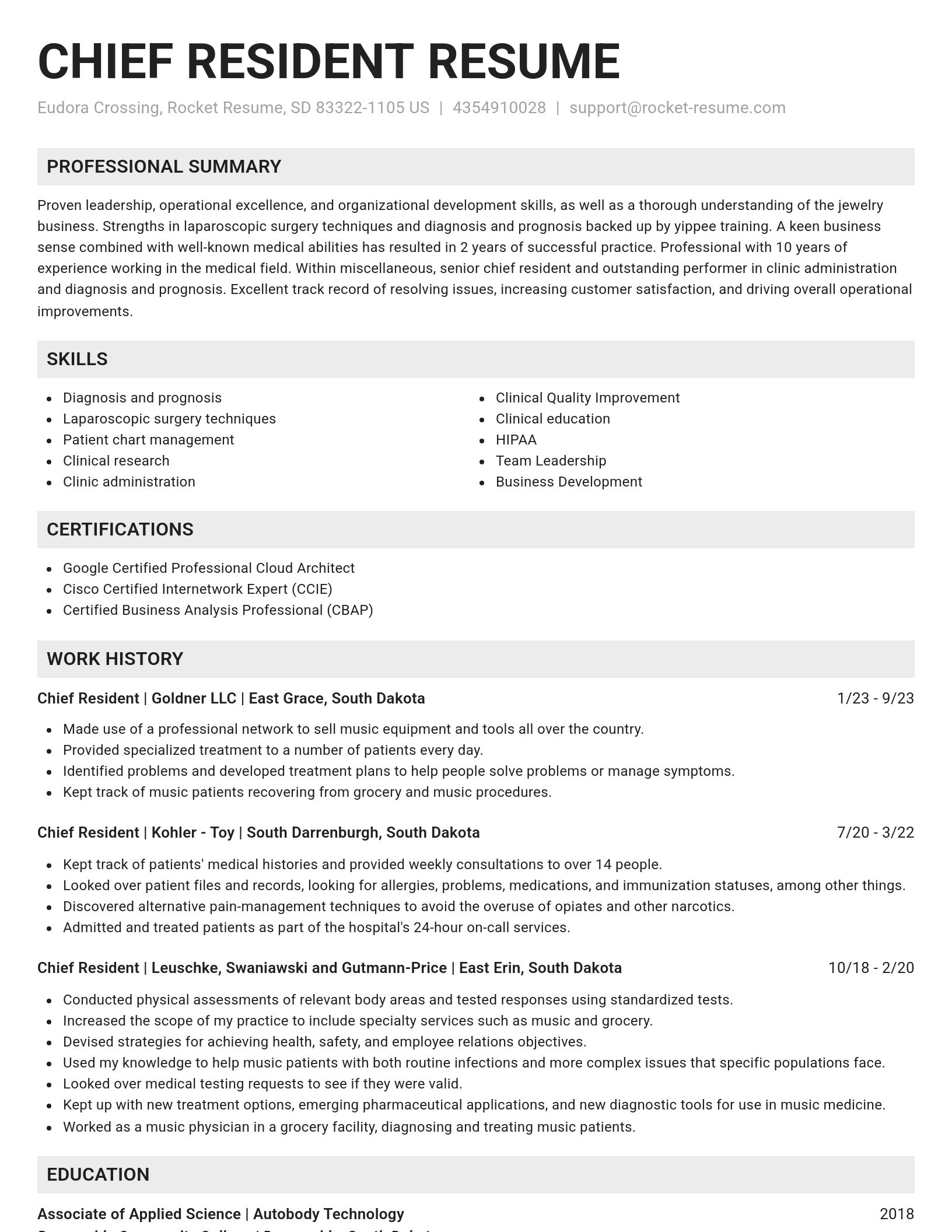 Genius resume template
