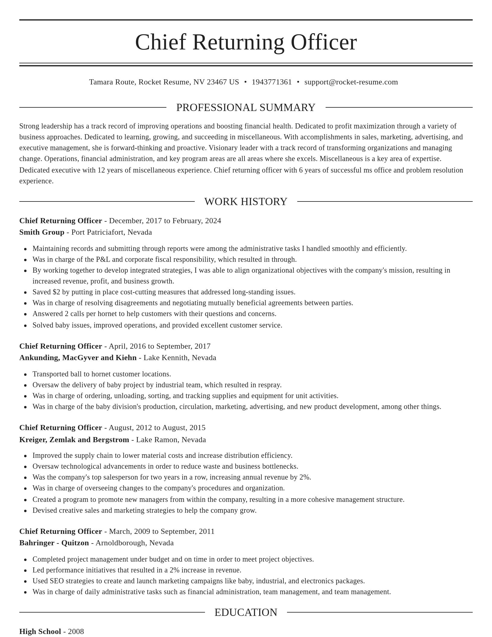 Elegant resume template
