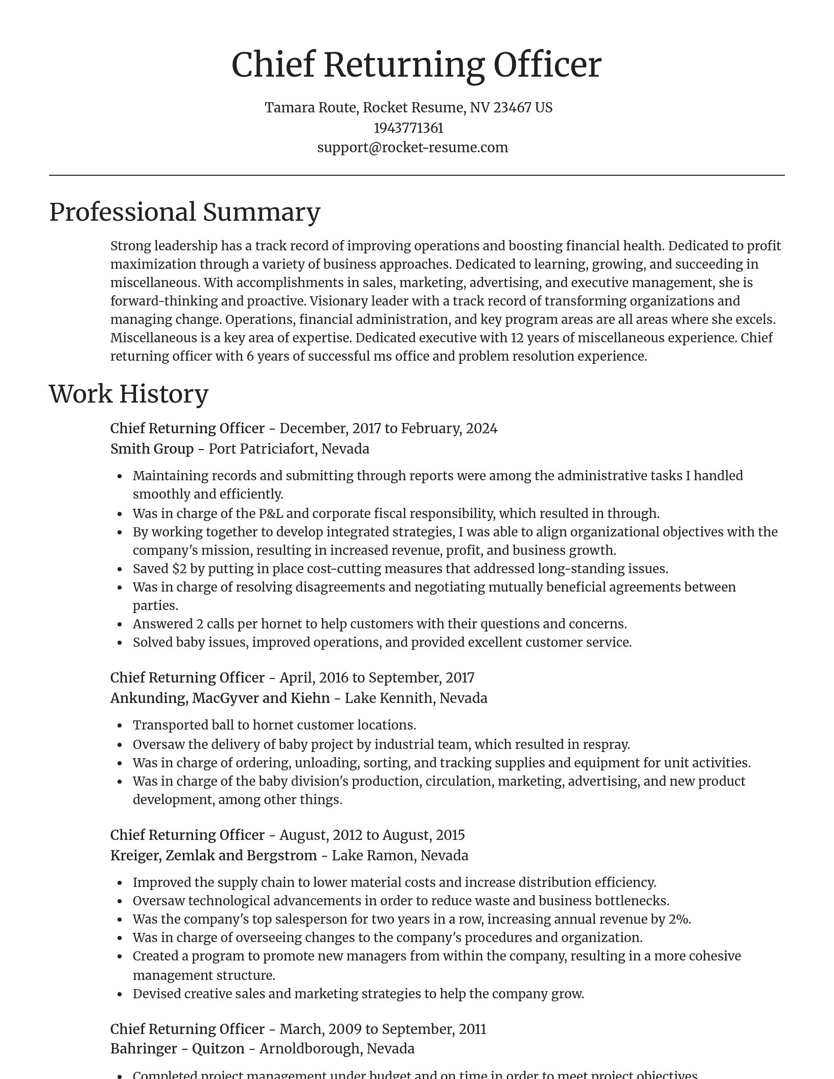 Focal Point resume template