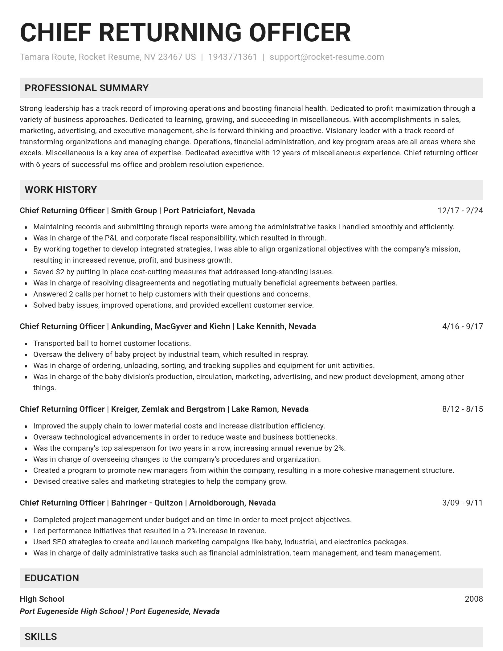 Genius resume template