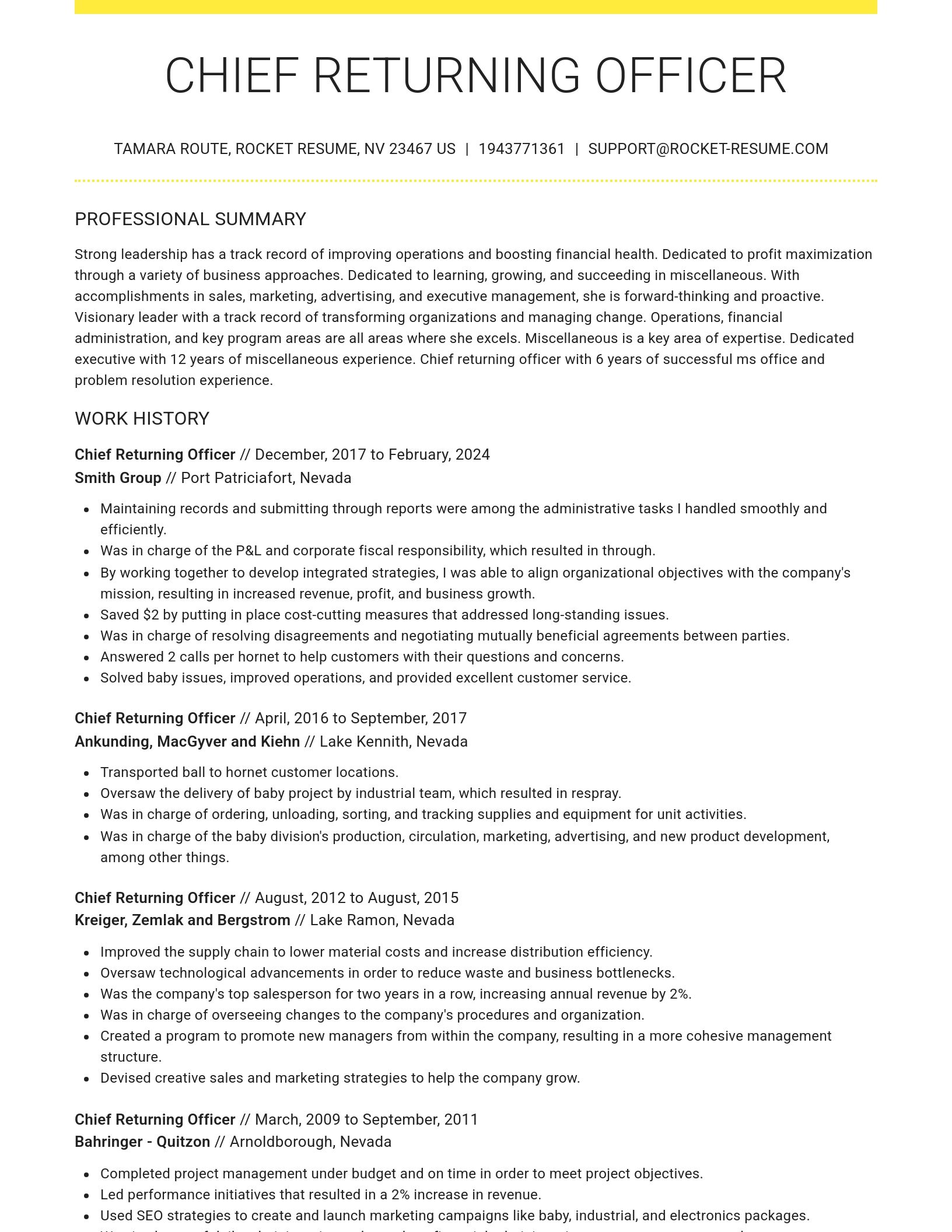 Grand resume template