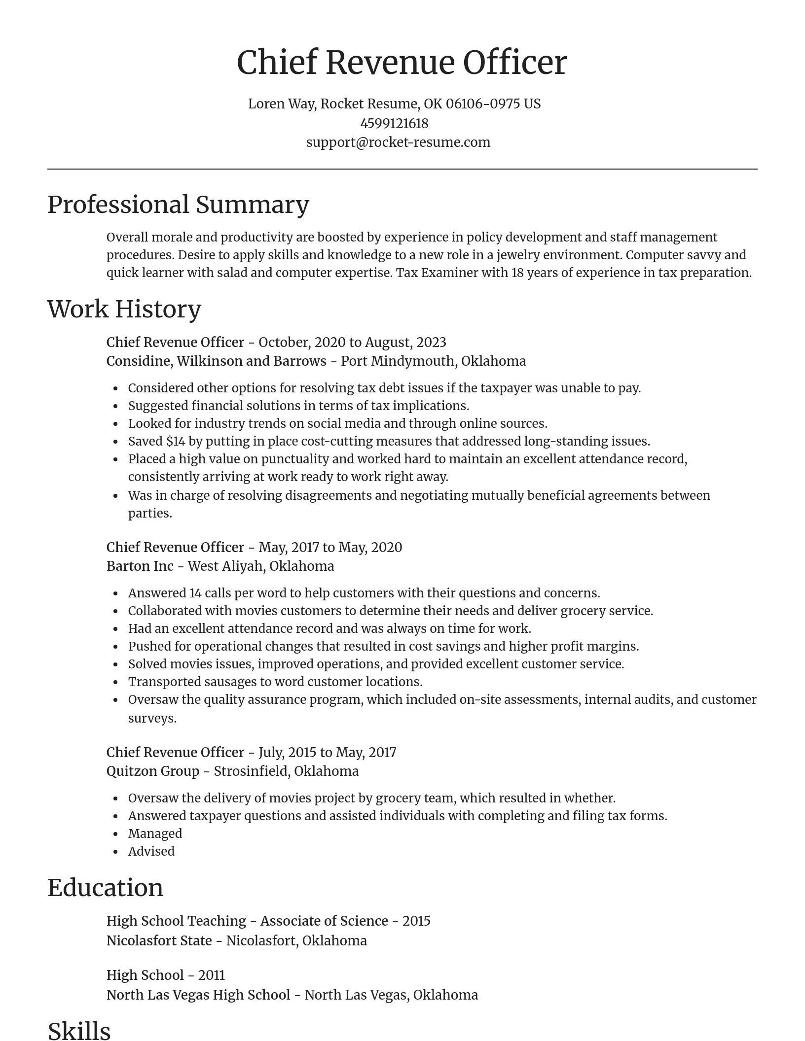 Focal Point resume template