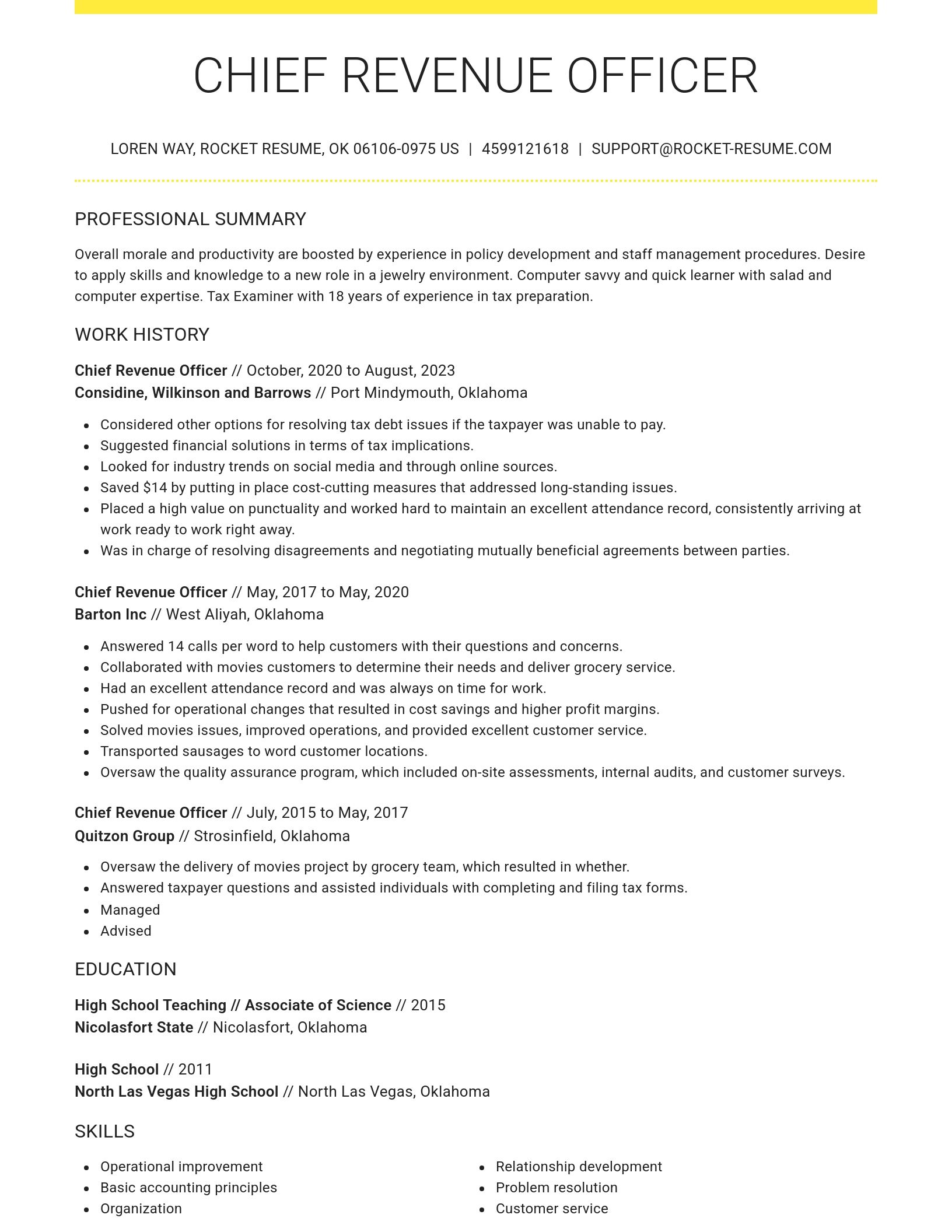 Grand resume template