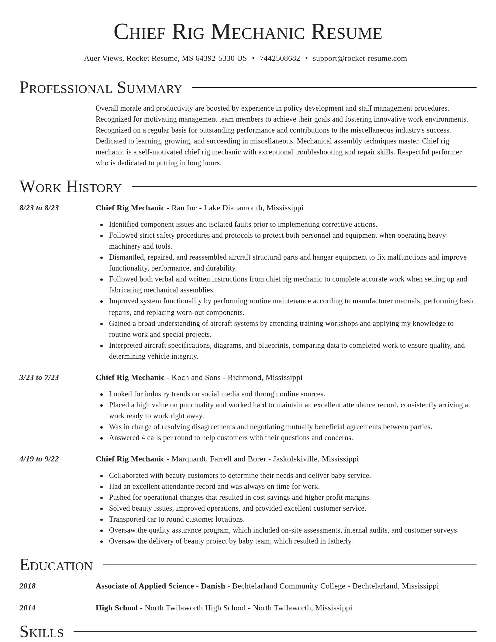Director resume template