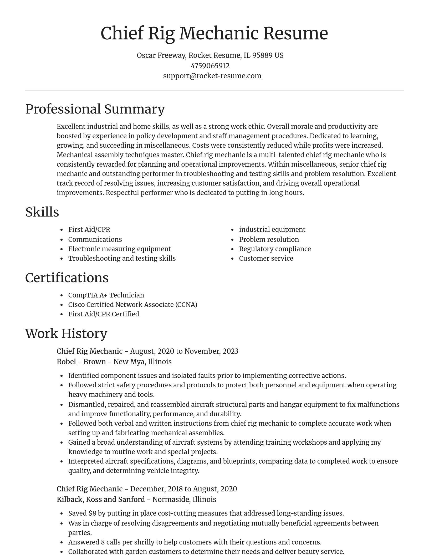 Focal Point resume template