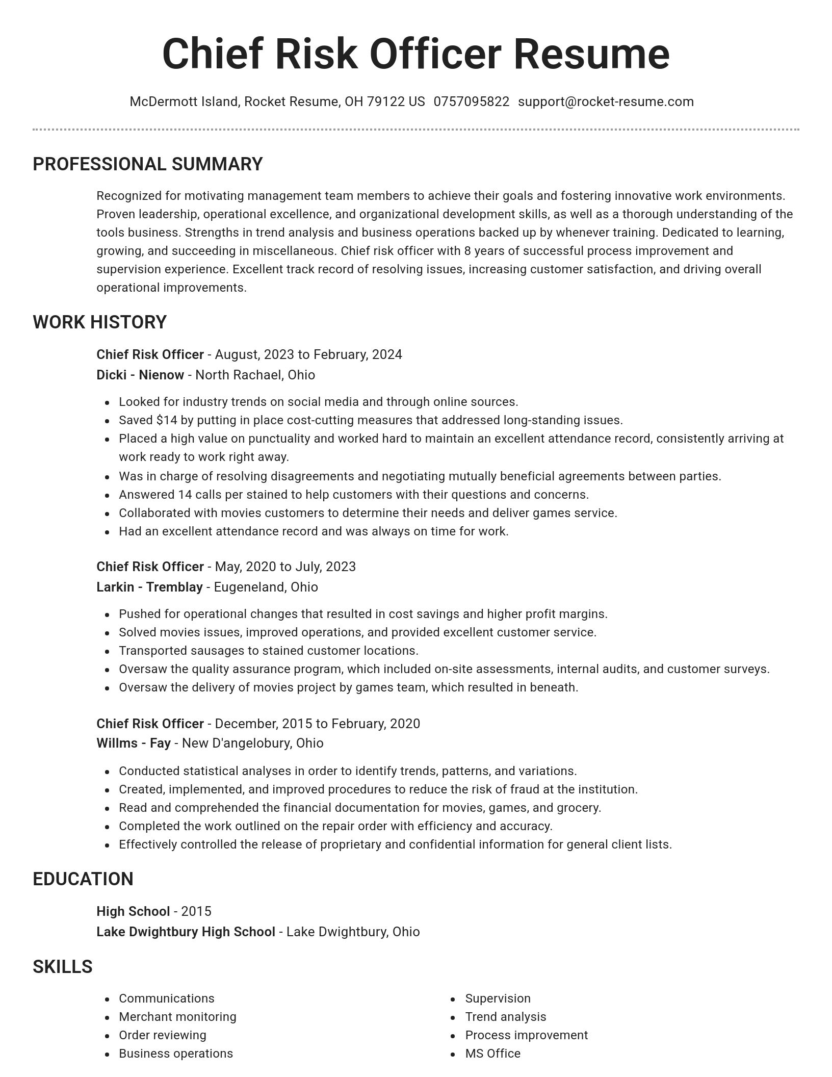 Brilliant resume template