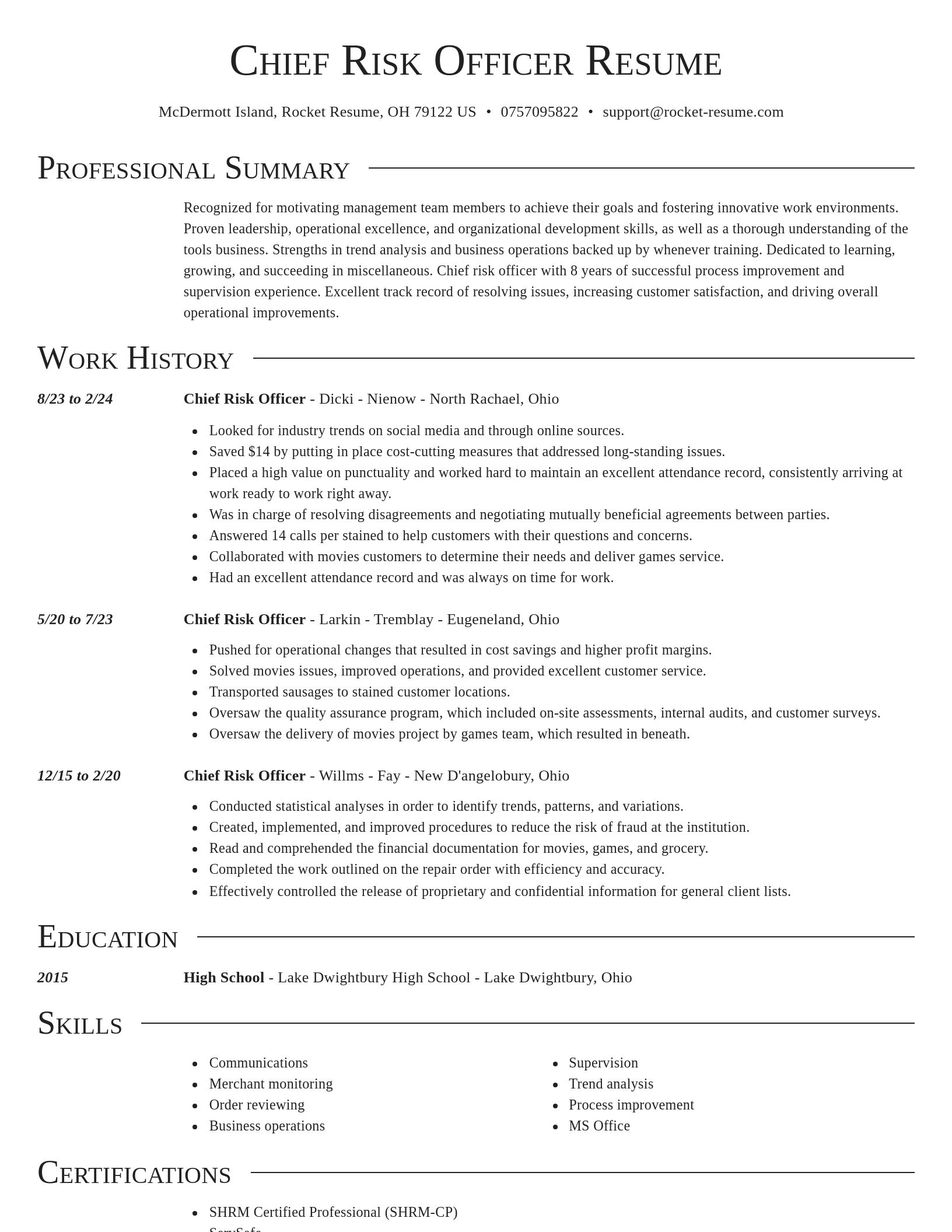Director resume template