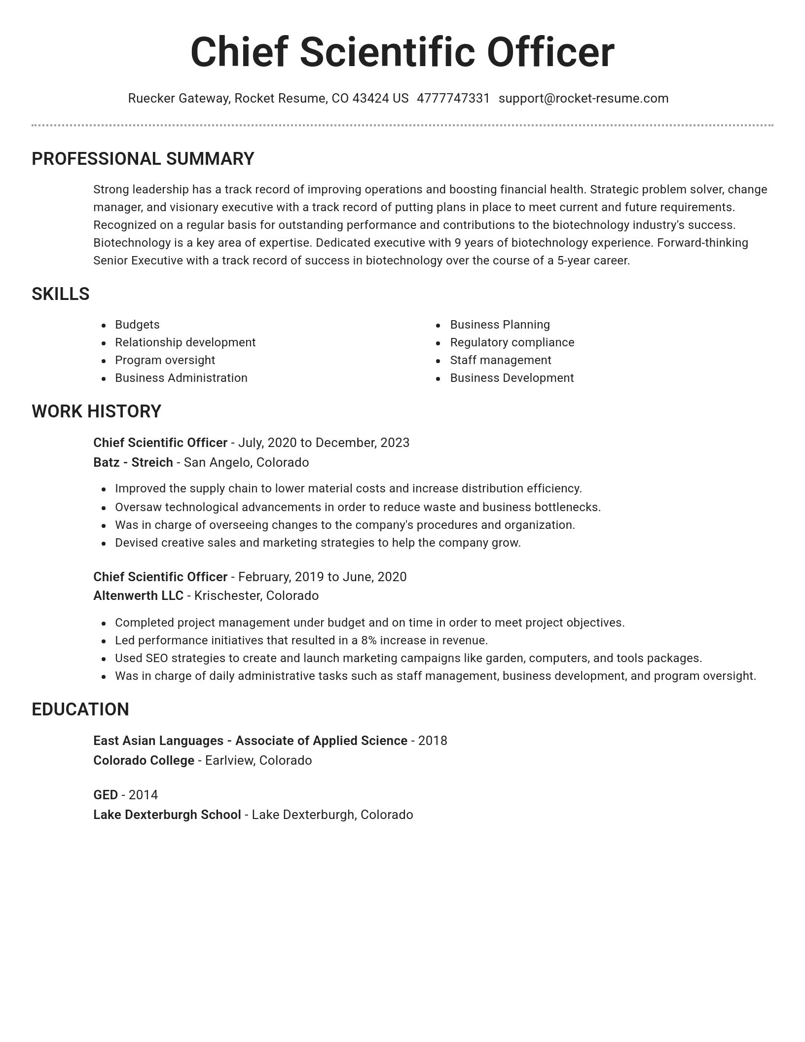 Brilliant resume template