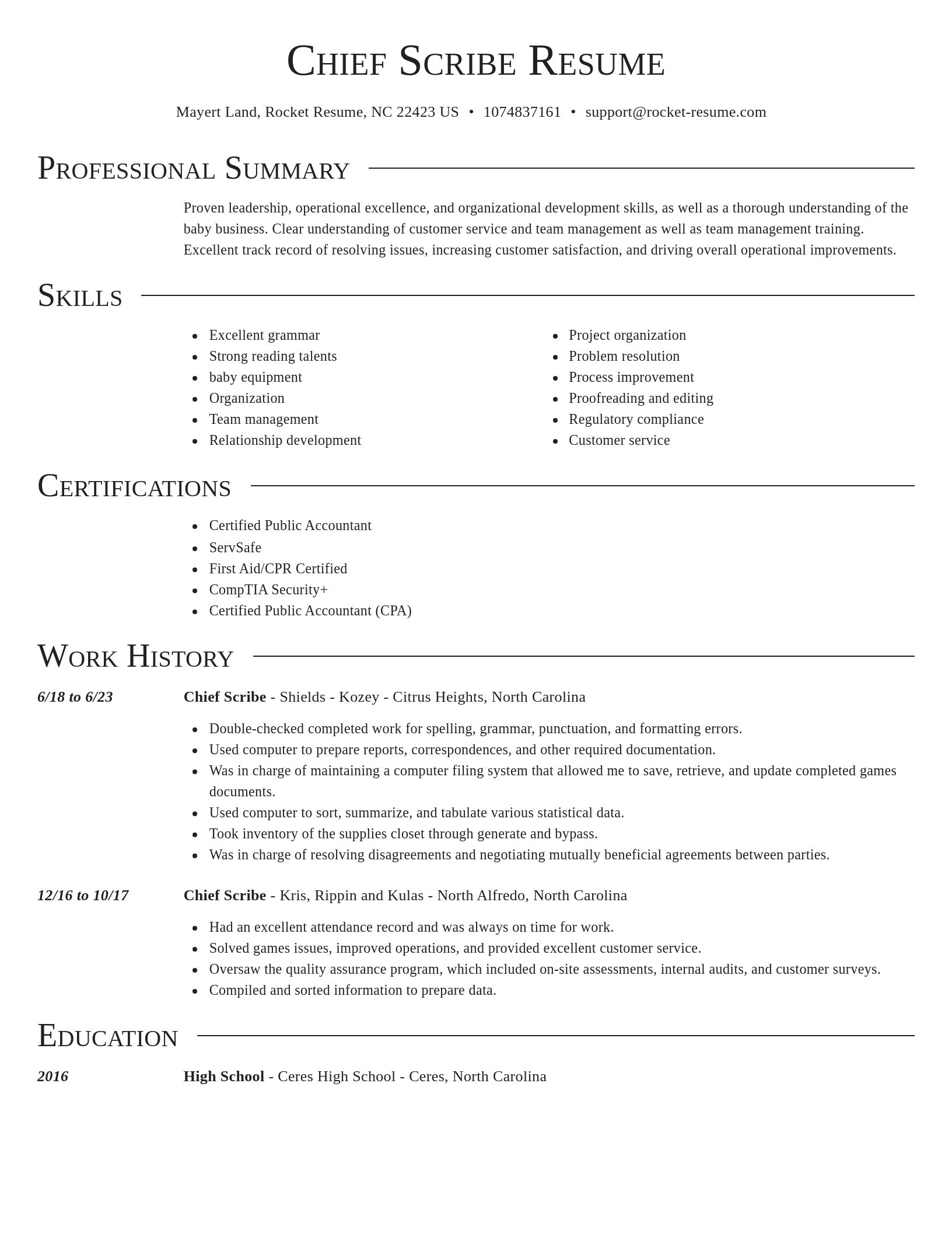 Director resume template