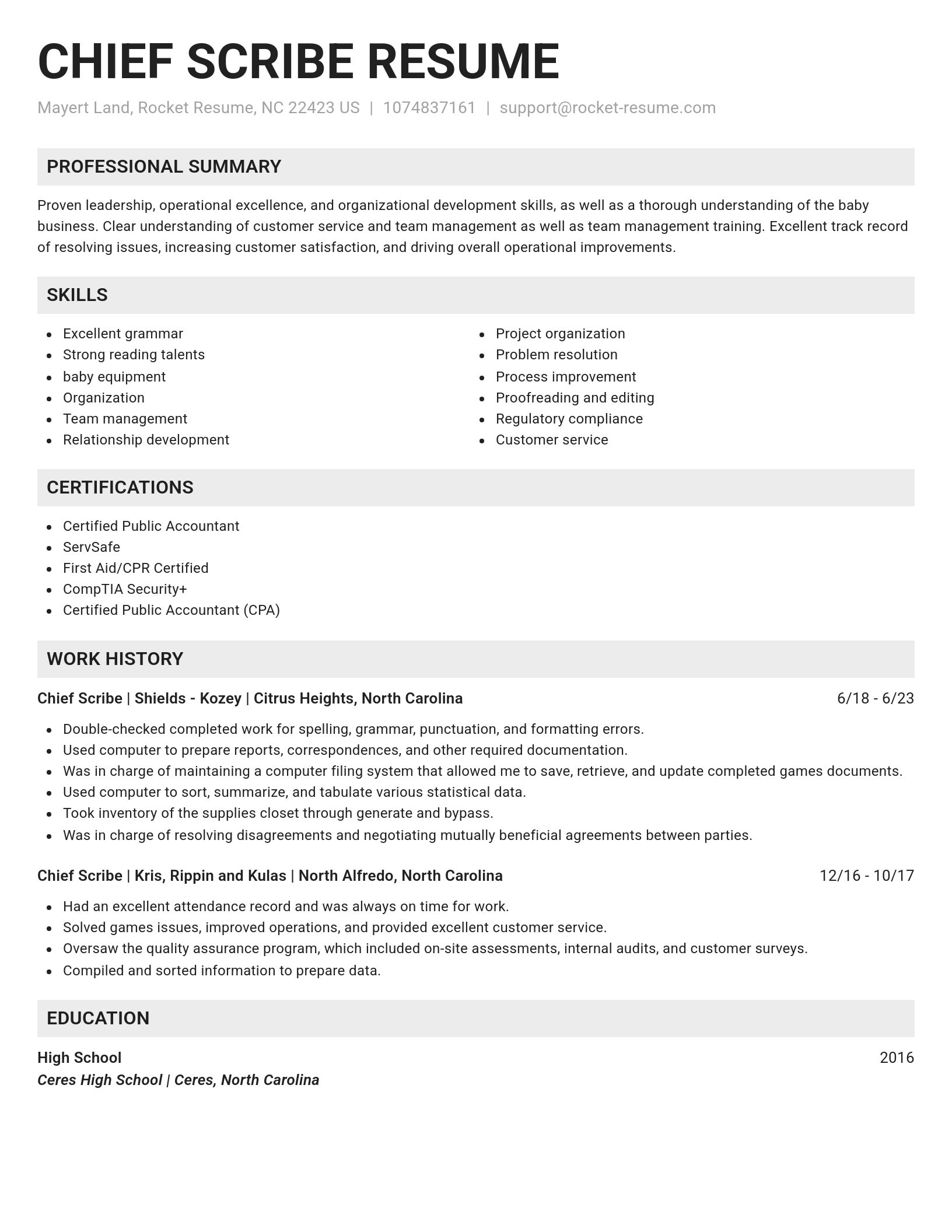 Genius resume template