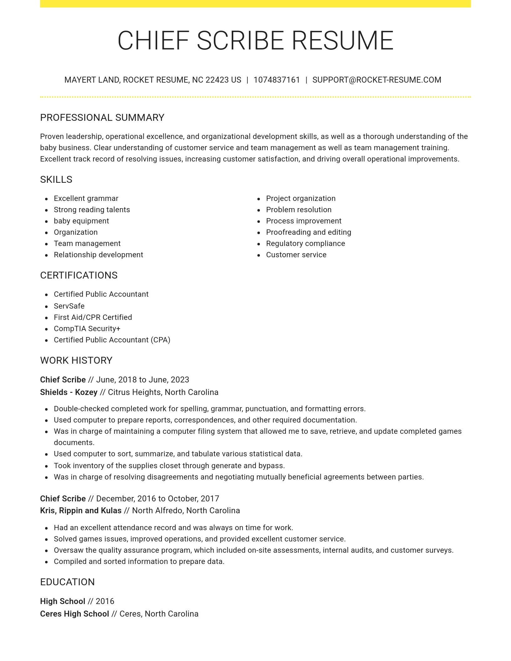 Grand resume template