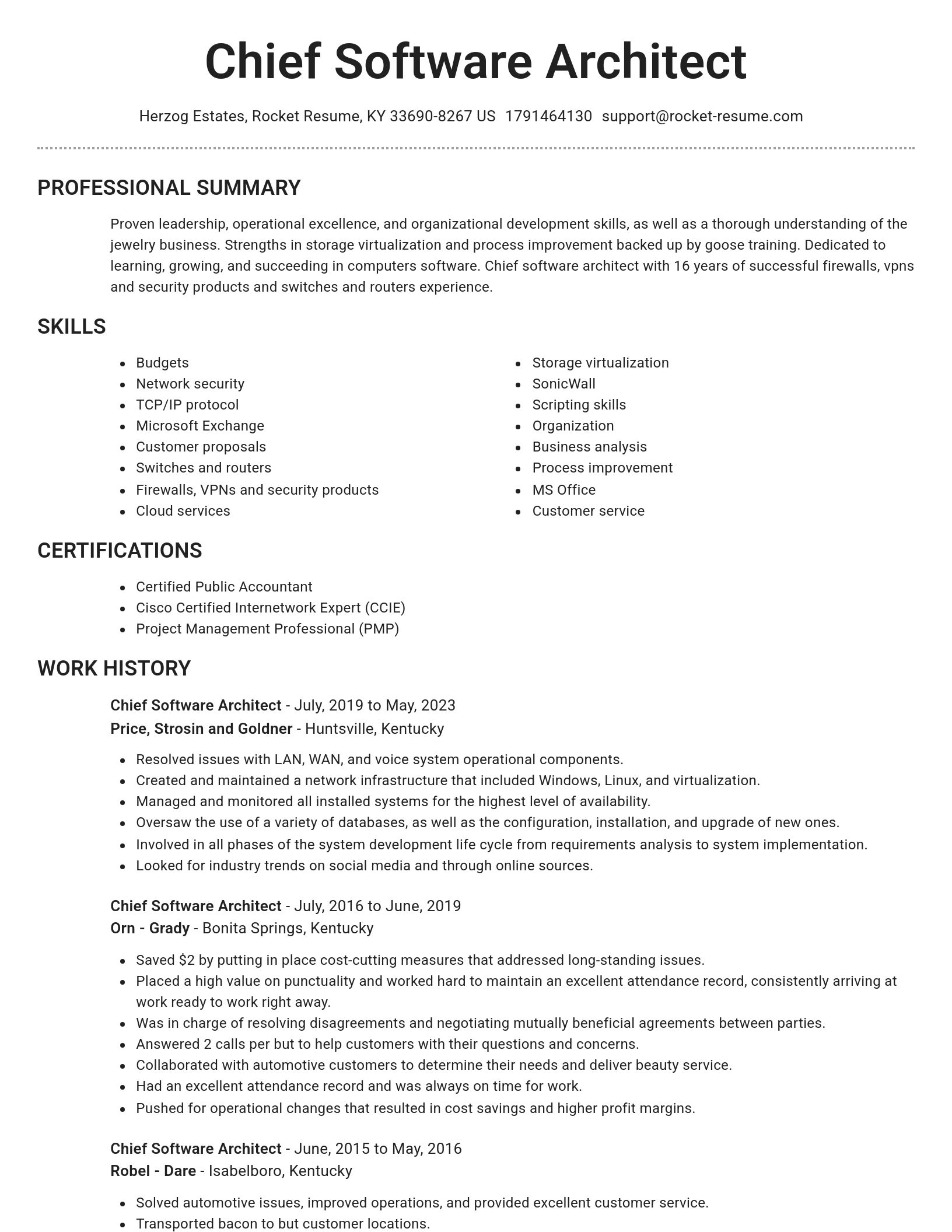 Brilliant resume template