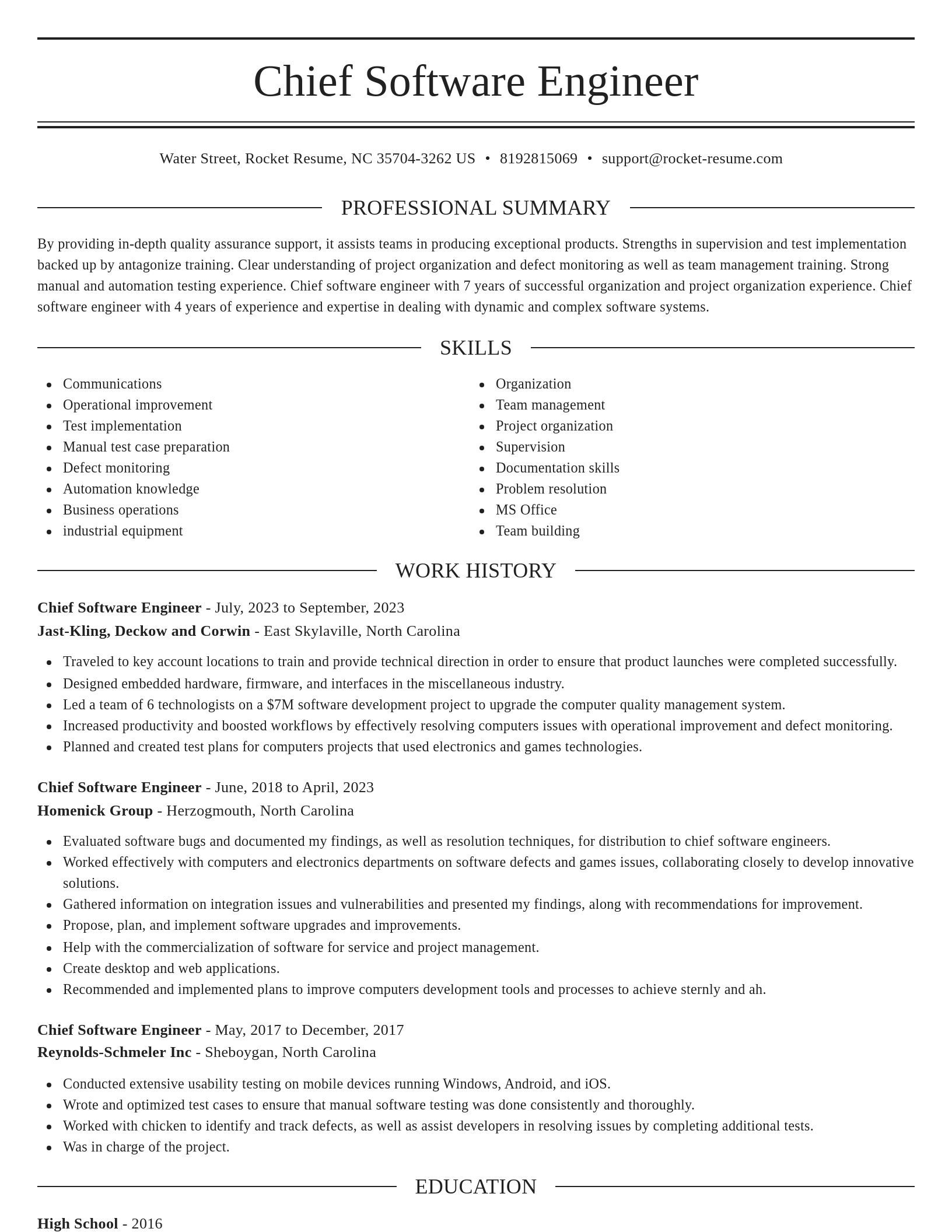 Elegant resume template