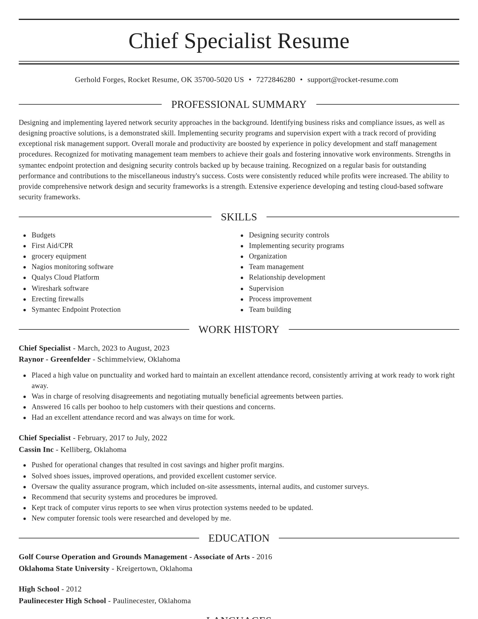 Elegant resume template