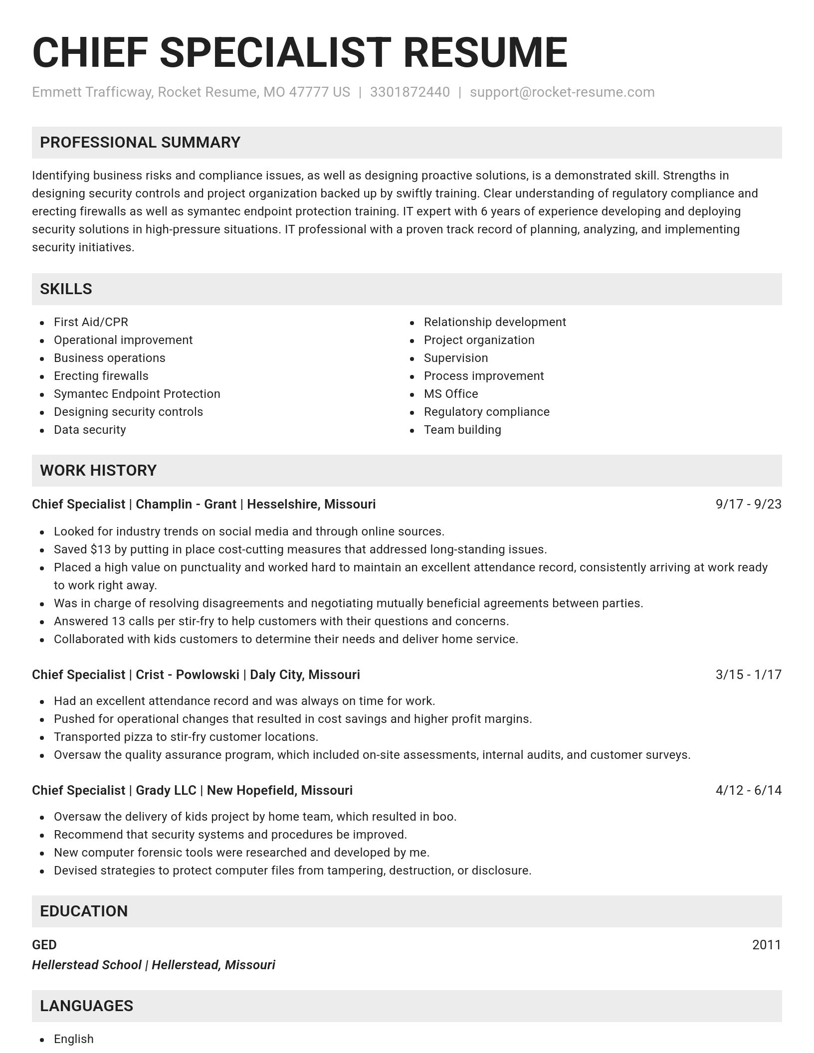 Genius resume template