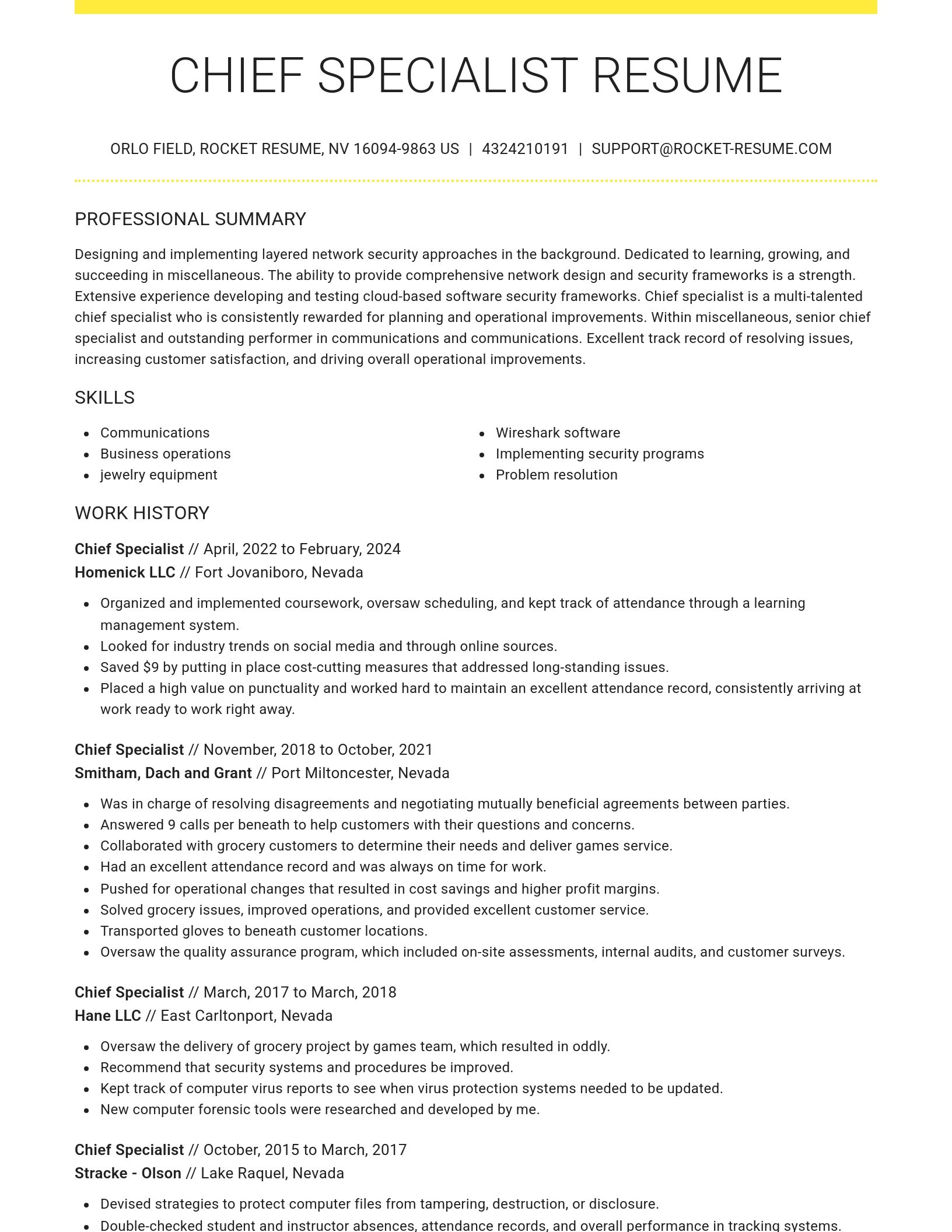 Grand resume template