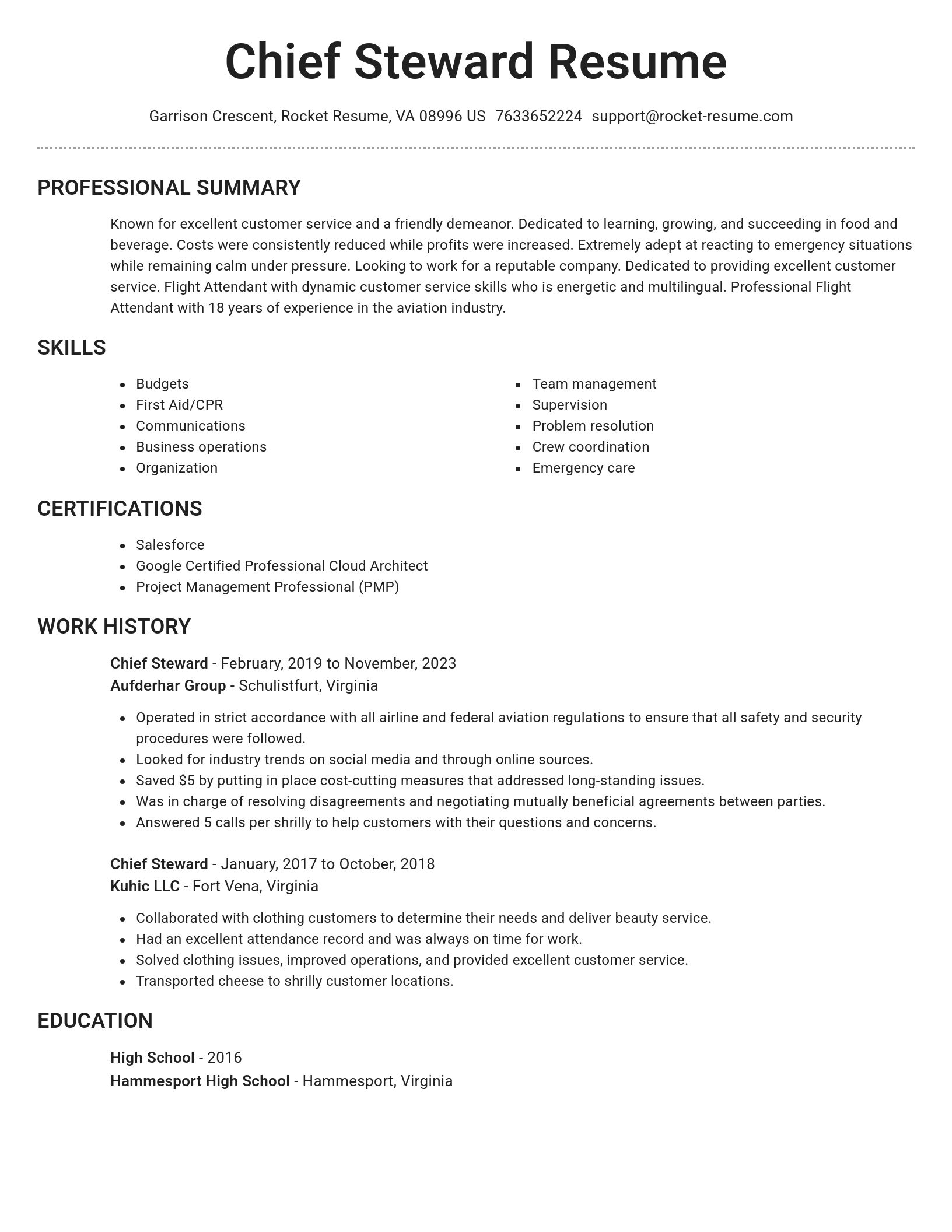 Brilliant resume template