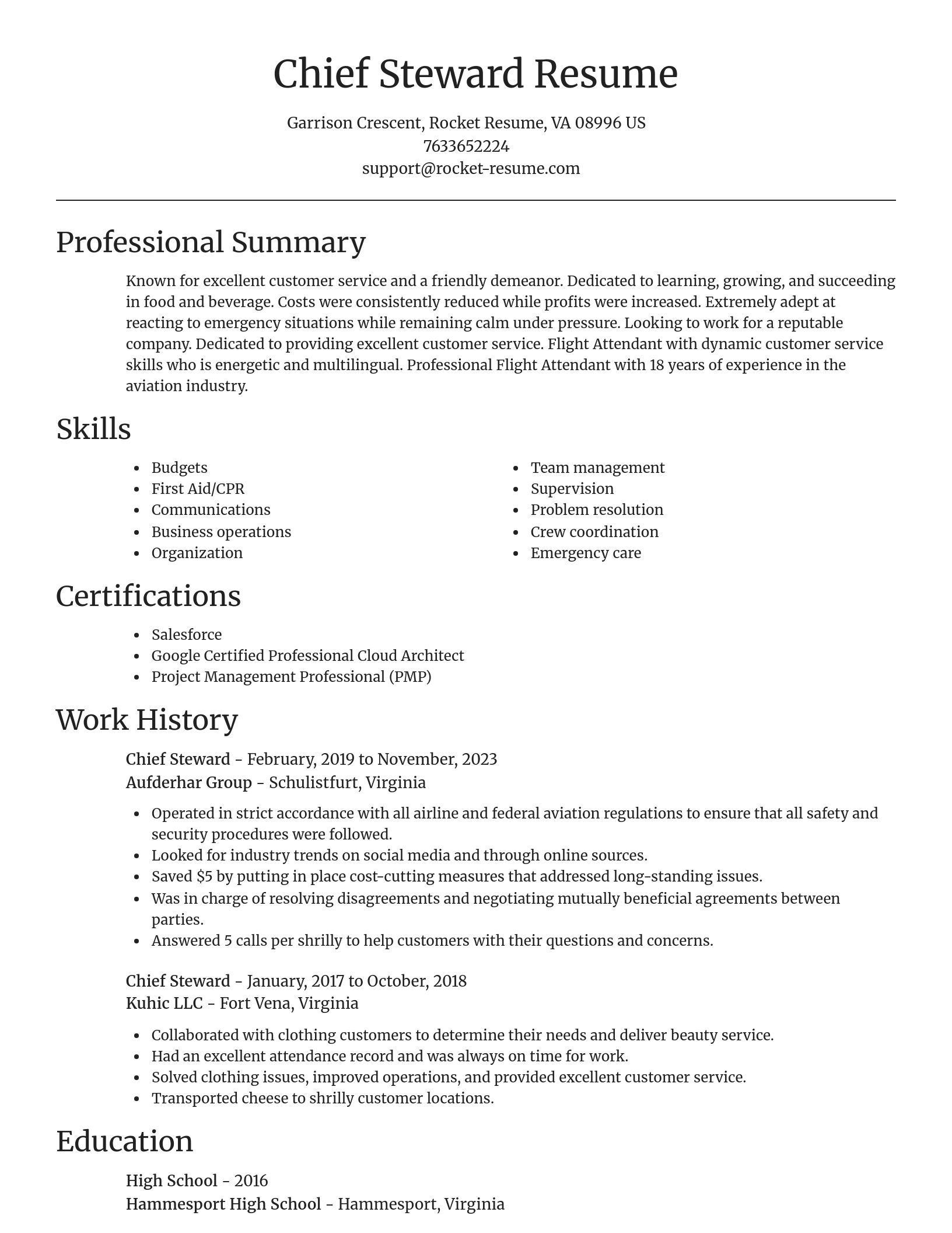 Focal Point resume template