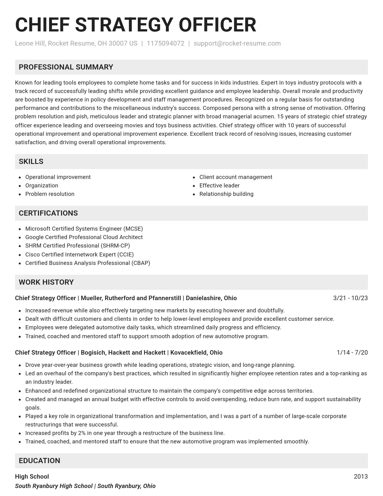 Genius resume template