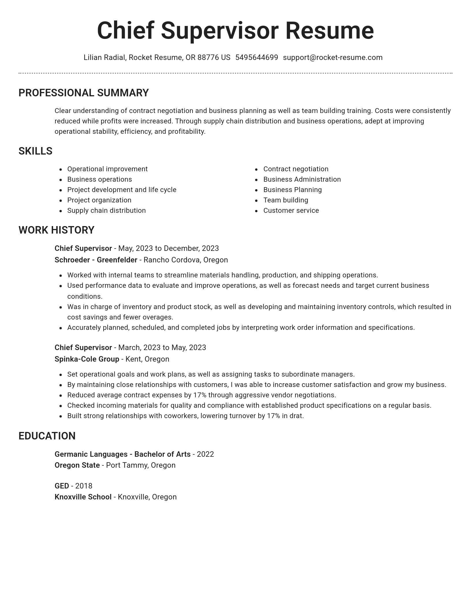 Brilliant resume template