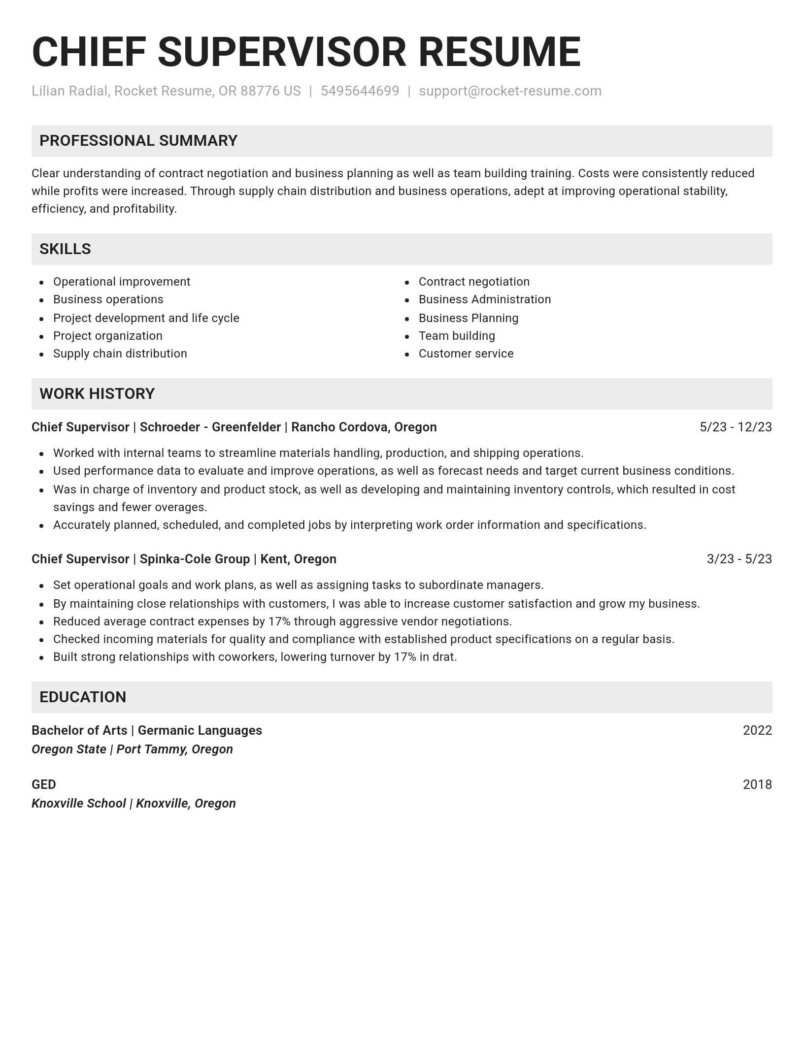 Genius resume template