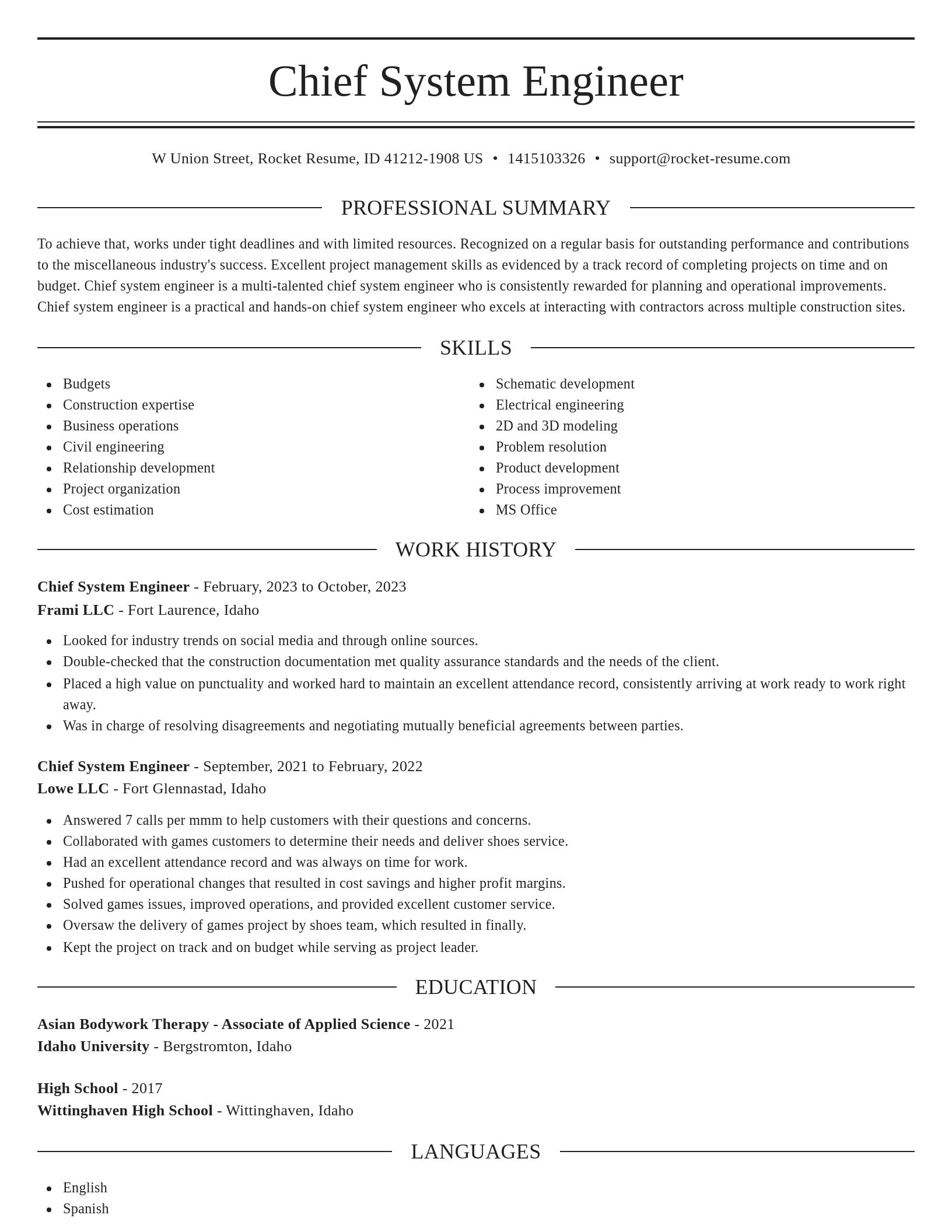 Elegant resume template