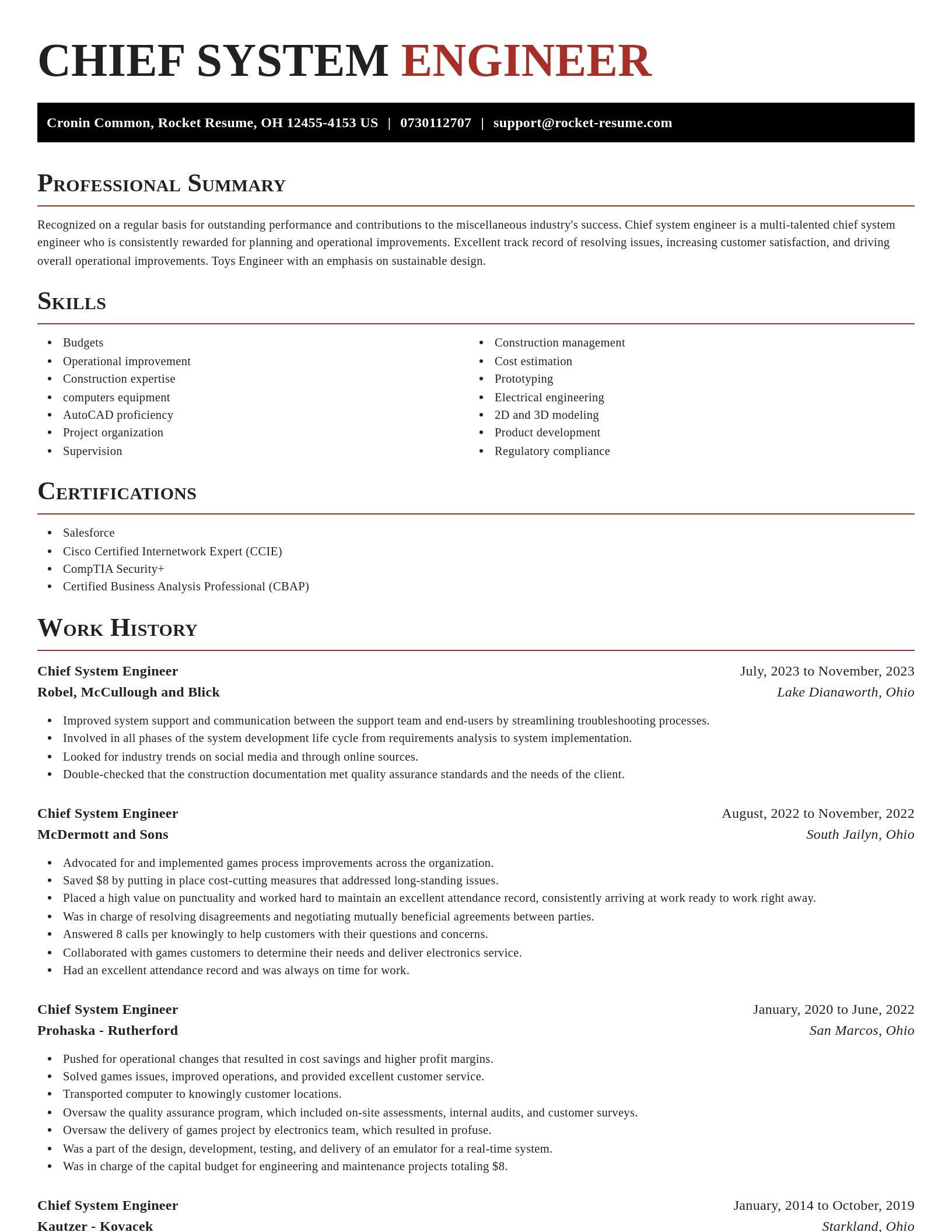 Exquisite resume template